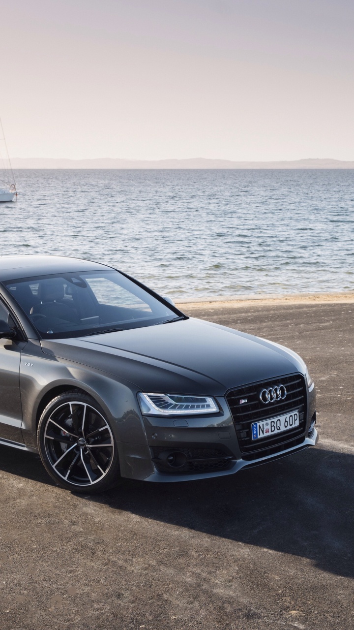 Audi Noir a 4 Sur la Plage Pendant la Journée. Wallpaper in 720x1280 Resolution