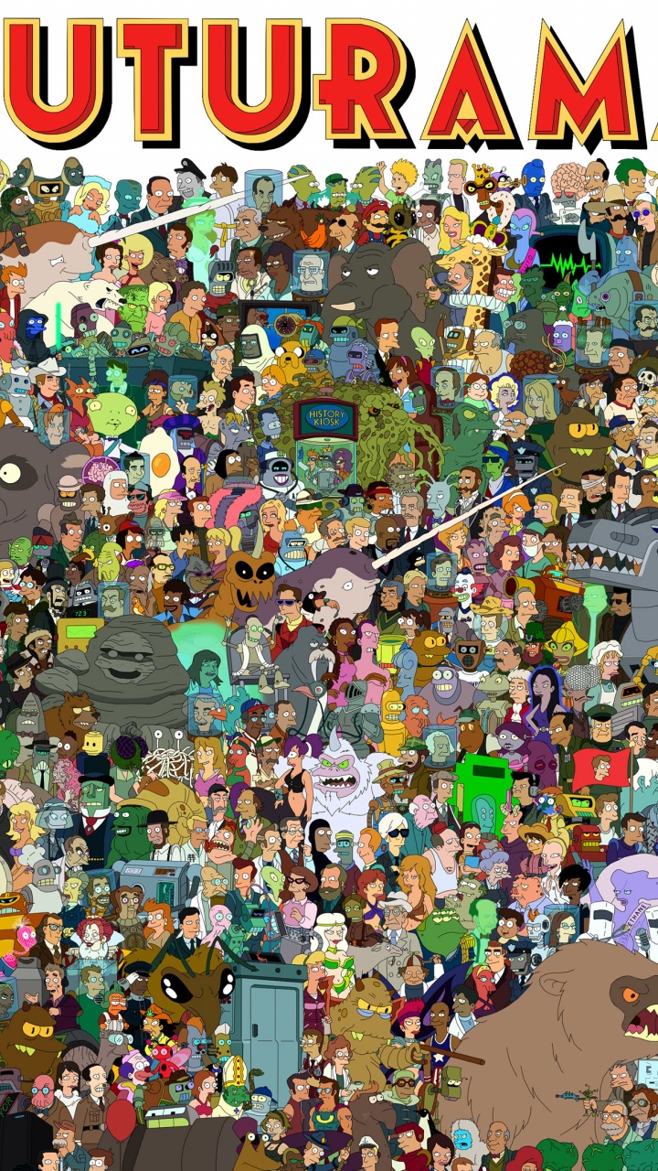 Bender, Caractère, Foule, Festival, Télévision. Wallpaper in 720x1280 Resolution