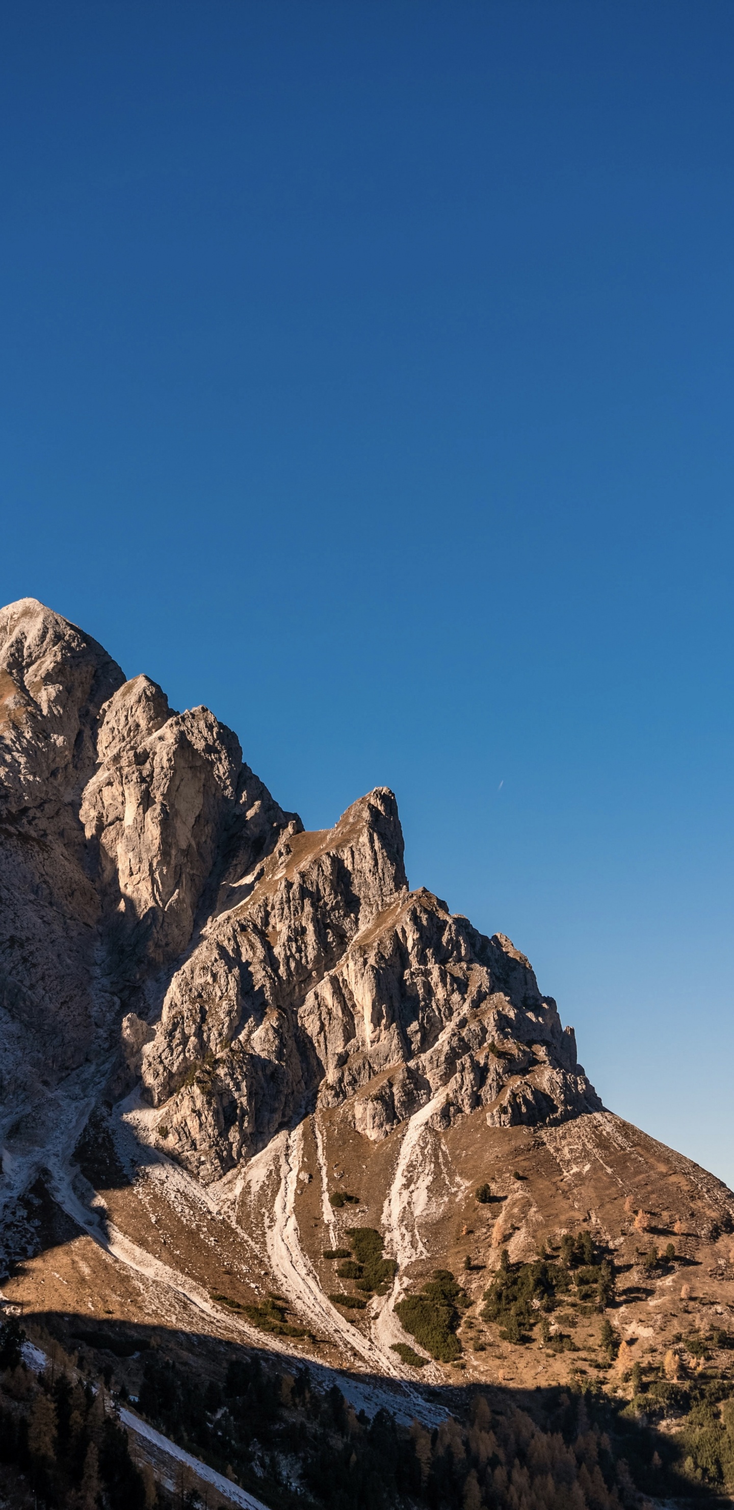 Mountain, Cloud, Snow, Bedrock, Slope. Wallpaper in 1440x2960 Resolution