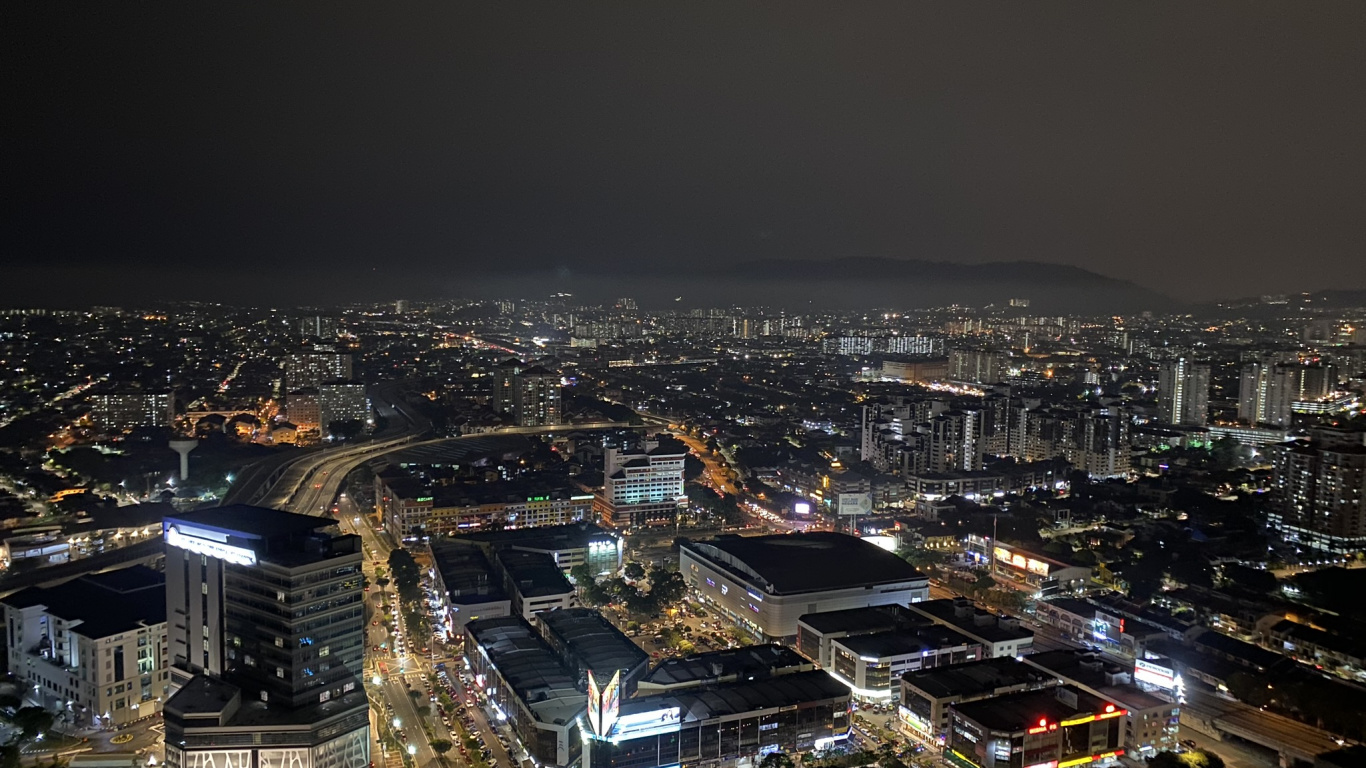 城市, 大都会, 城市景观, 住宅区, 午夜 壁纸 1366x768 允许