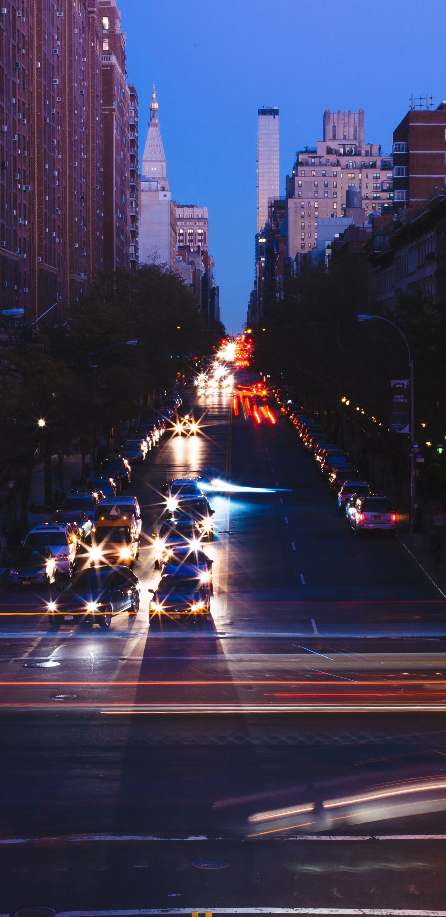 Cars on Road in City During Night Time. Wallpaper in 1440x2960 Resolution