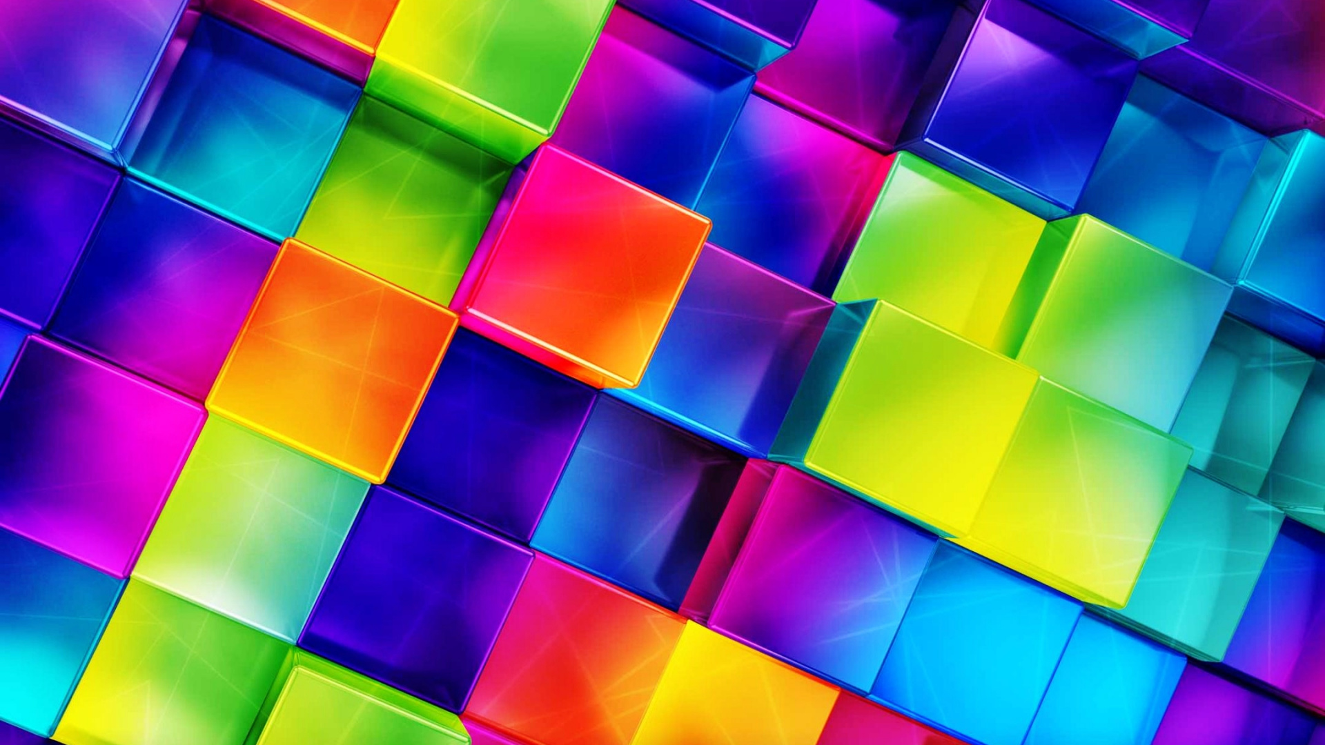 Pintura Abstracta Multicolor Rosa Verde y Azul. Wallpaper in 1920x1080 Resolution