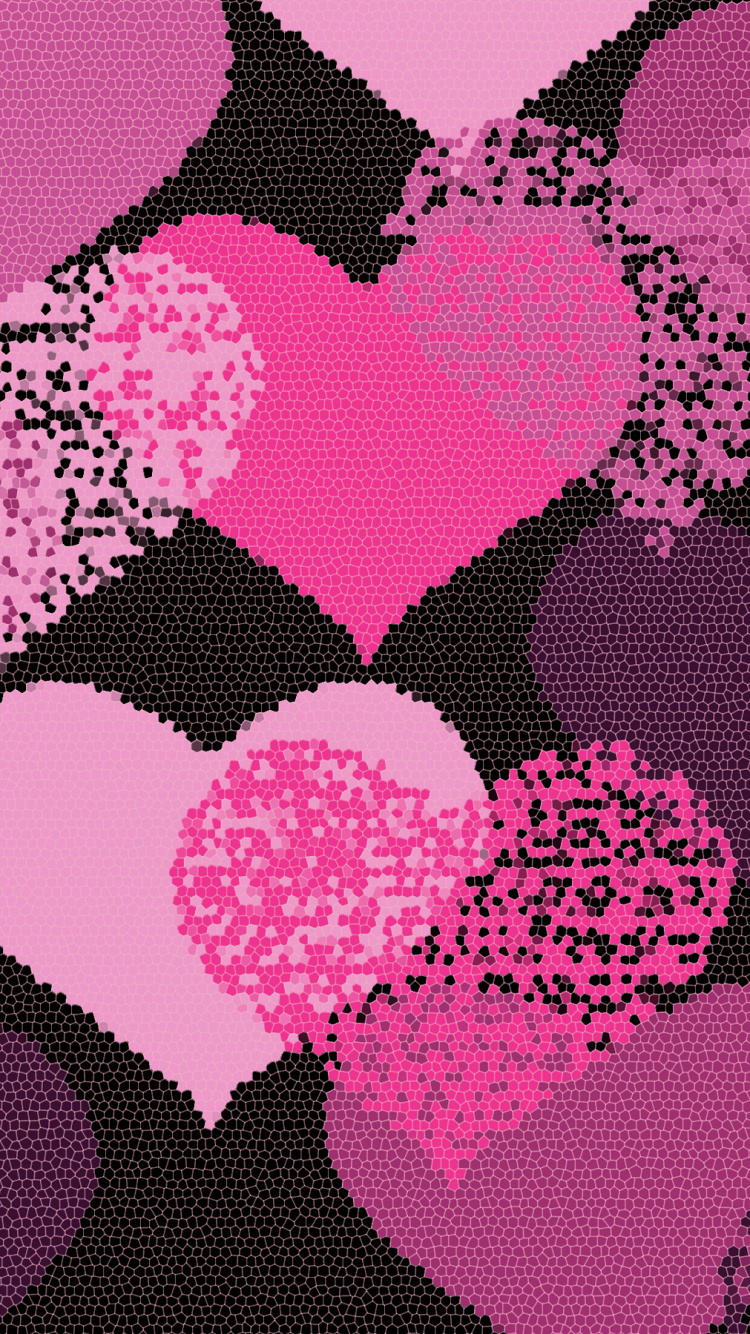 Coraz, Rosa, Patrón, Morado, Magenta. Wallpaper in 750x1334 Resolution