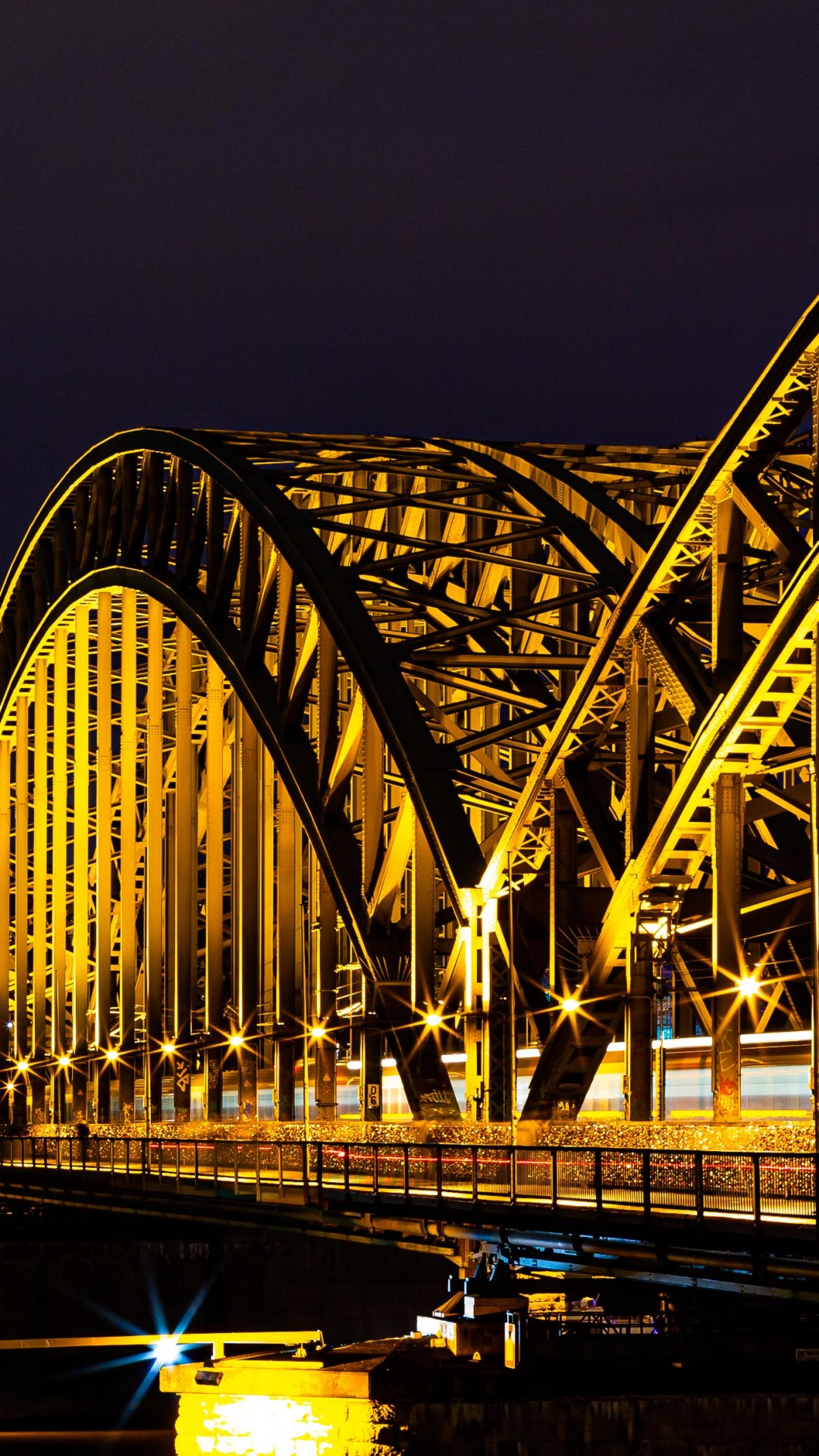 科隆大教堂, 光, 黄色的, 梁桥, 城市景观 壁纸 1080x1920 允许