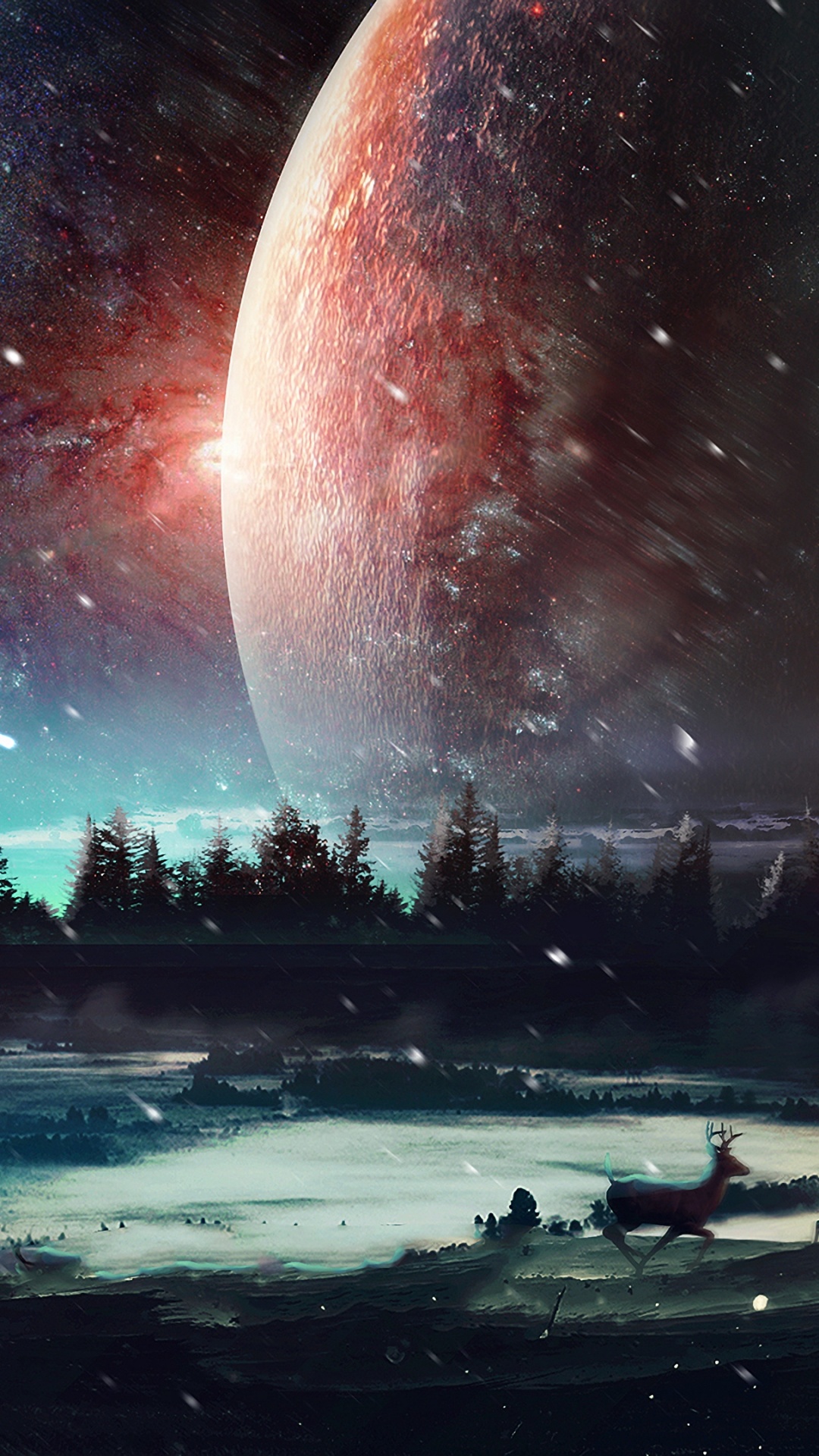 Silueta de Personas en la Playa Durante la Noche. Wallpaper in 1080x1920 Resolution