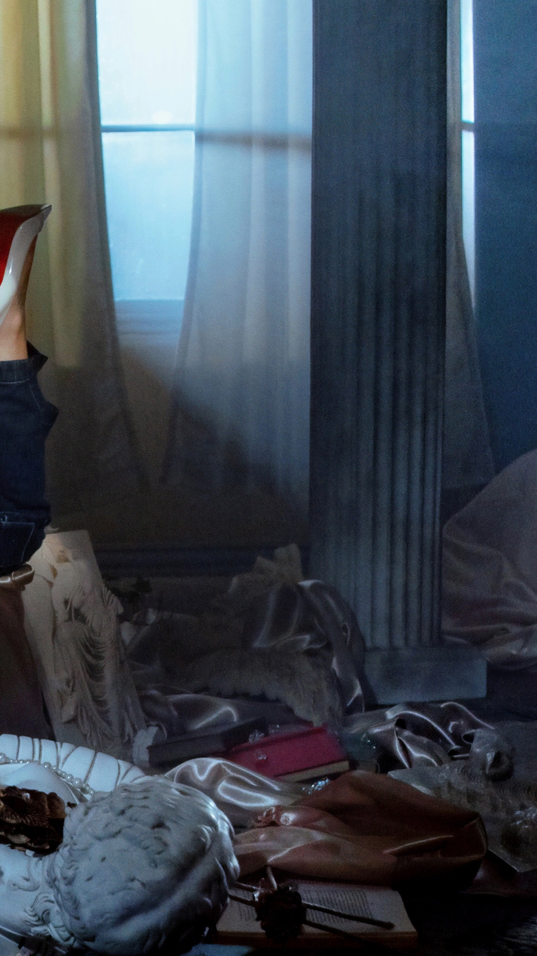 Fiction, Darkness, Music, Sitting, Human. Wallpaper in 1080x1920 Resolution