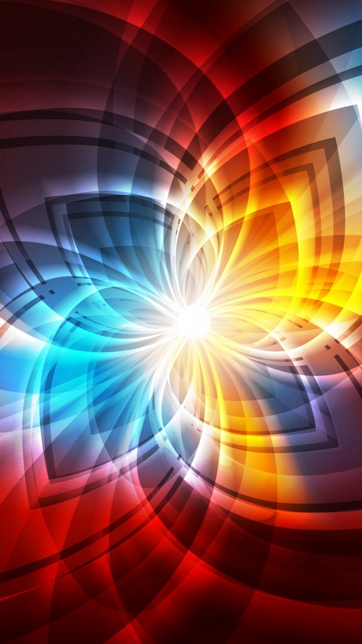 Papel Tapiz Digital de Luz Roja y Azul. Wallpaper in 720x1280 Resolution