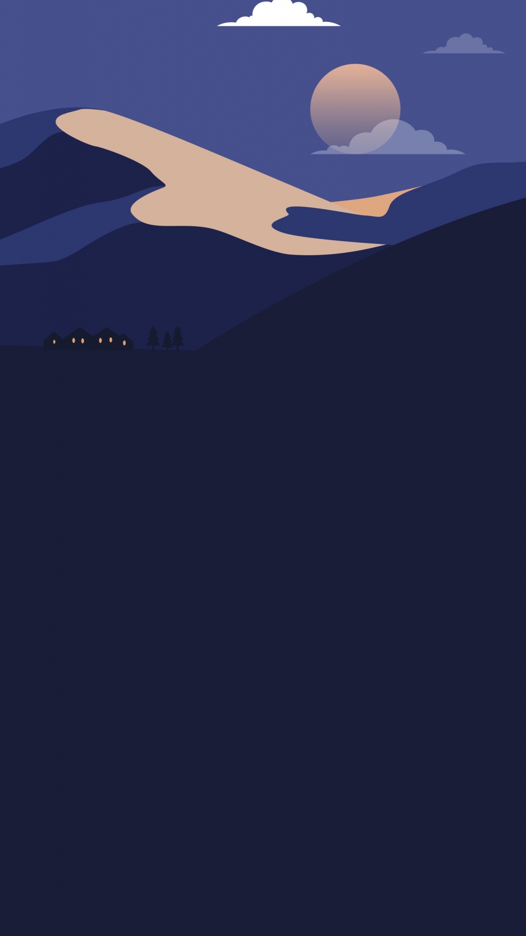 气氛, 生态区, Azure, 斜坡, Crescent 壁纸 1080x1920 允许