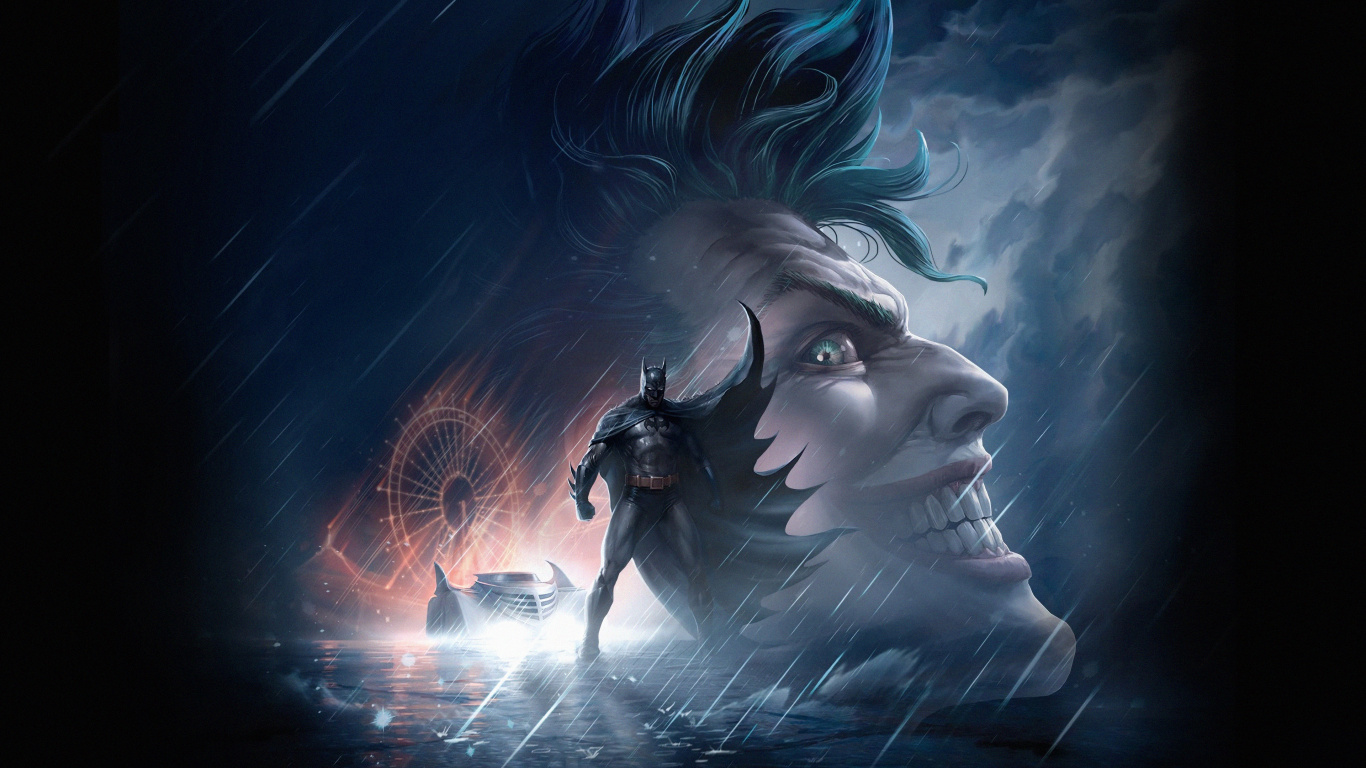 Woman With Black Wings Illustration. Wallpaper in 1366x768 Resolution