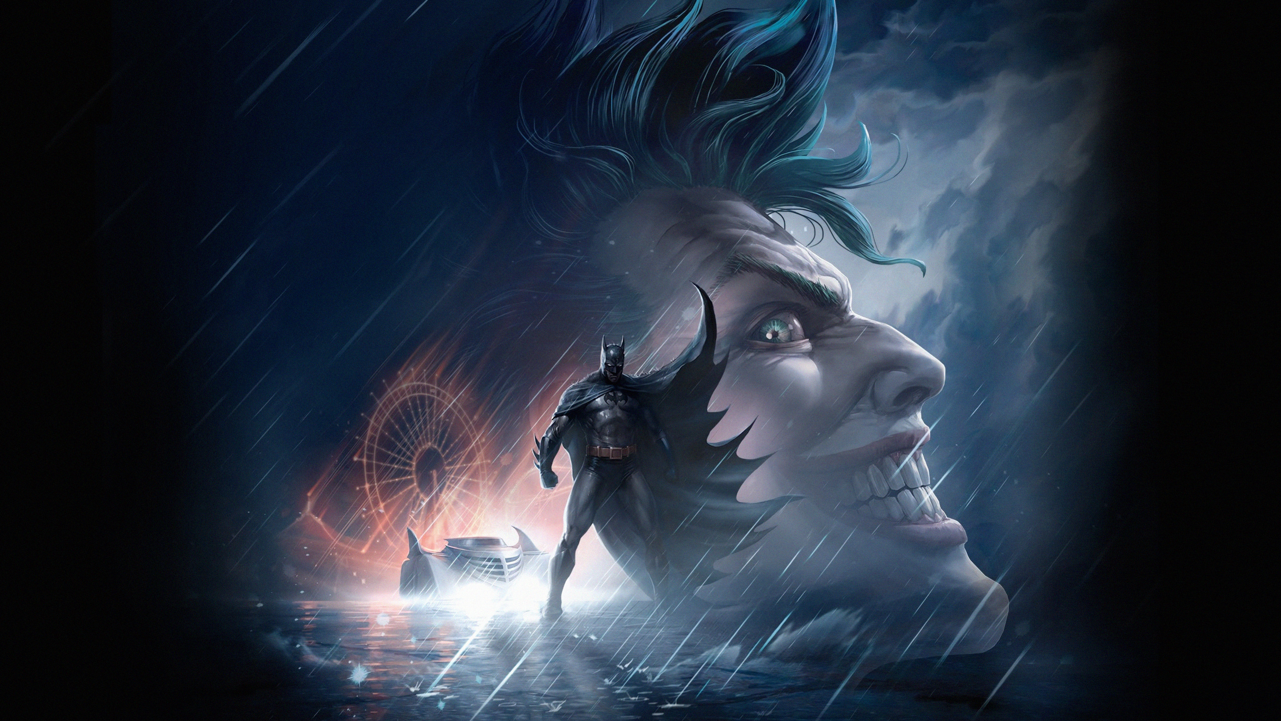 Femme Aux Ailes Noires Illustration. Wallpaper in 2560x1440 Resolution