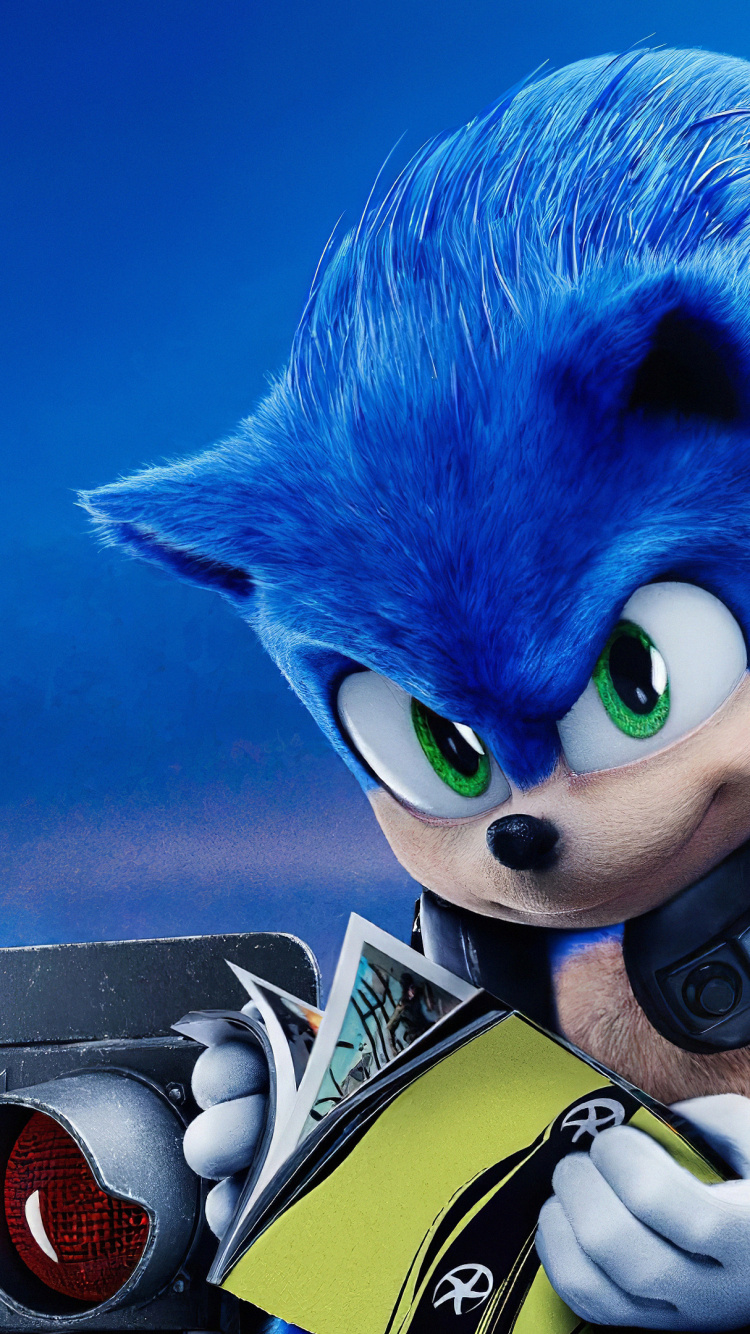 Sonic L'hérisson, Carl Fou, Tom Wachowski, Paramount Pictures, Manie Sonore. Wallpaper in 750x1334 Resolution