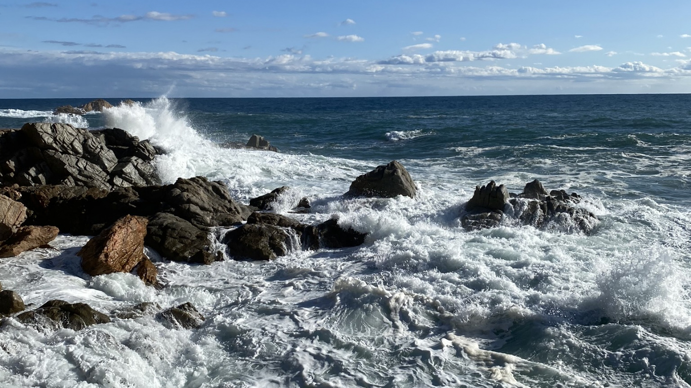 Meer, Küste, Wasser, Landzunge, Gewässer. Wallpaper in 1366x768 Resolution