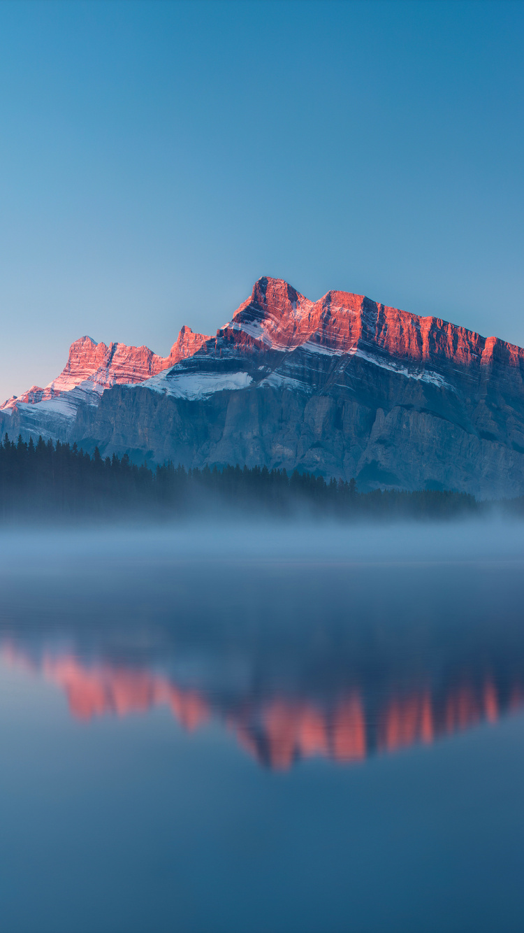 Réflexion, Banff, Eau, Les Ressources en Eau, Atmosphère. Wallpaper in 750x1334 Resolution