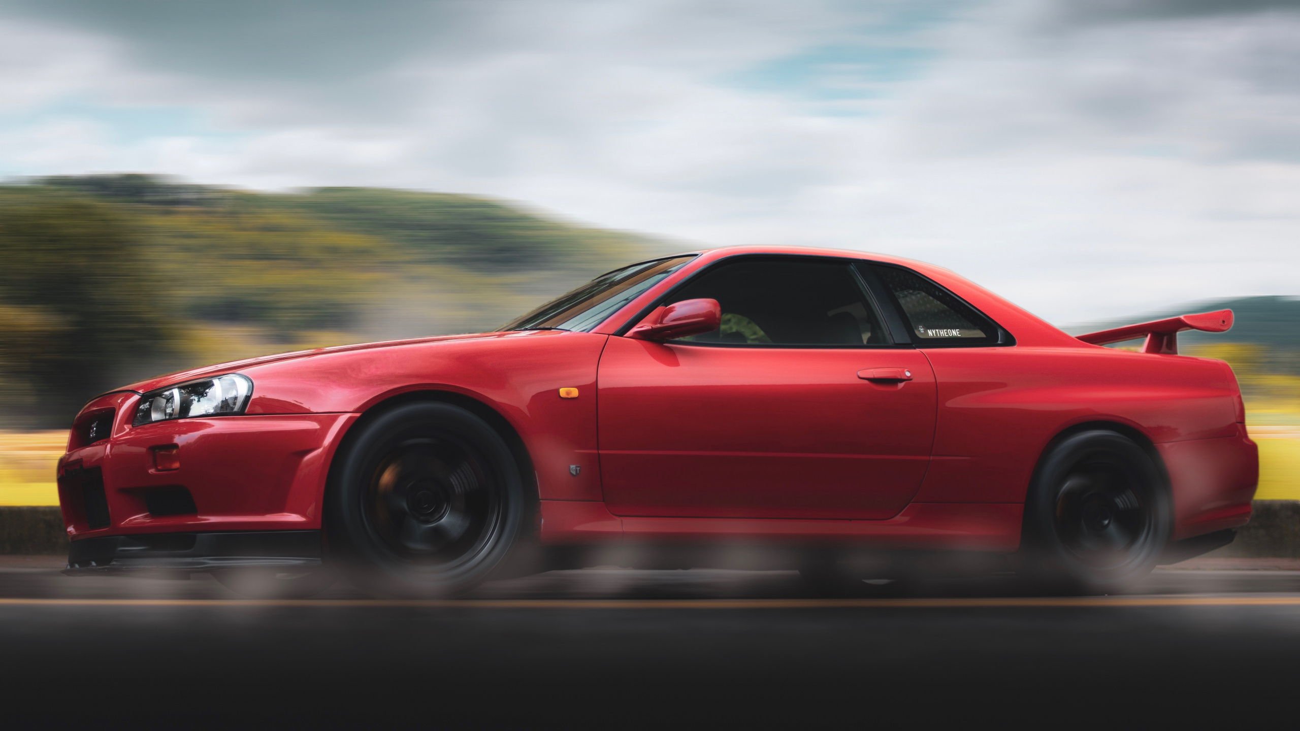 Red Ferrari 458 Italia on Road. Wallpaper in 2560x1440 Resolution