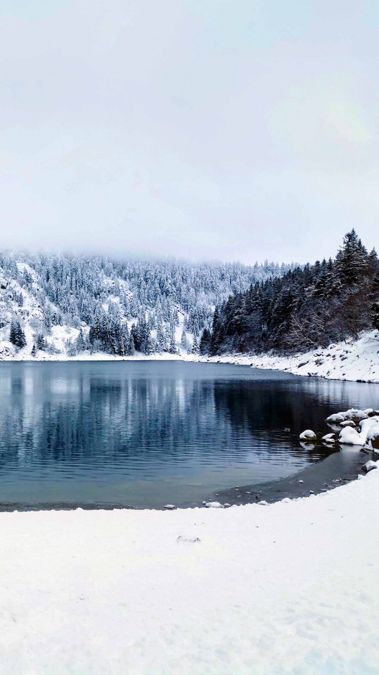 Hiver, Wisgoon - Réseau Social, Eau, Neige, Paysage Naturel. Wallpaper in 750x1334 Resolution