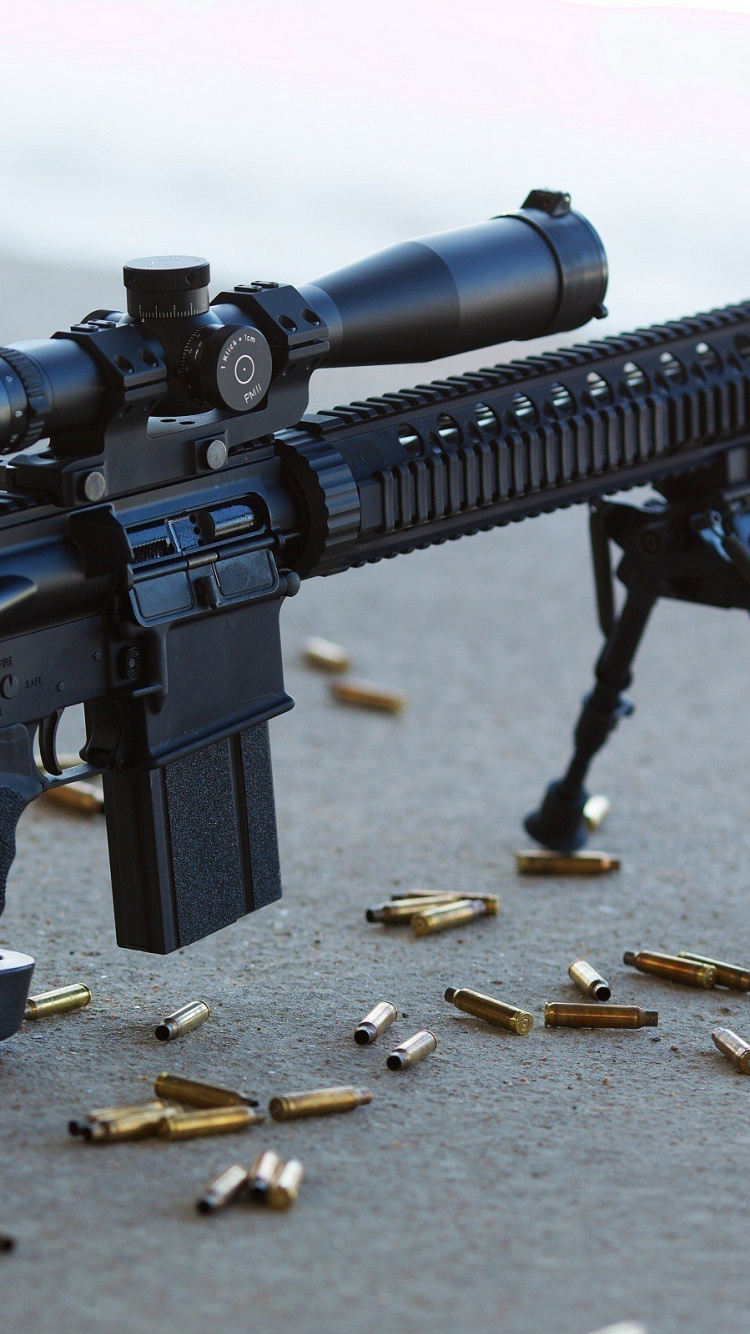 Gun, Firearm, Rifle, Assault Rifle, Trigger. Wallpaper in 750x1334 Resolution