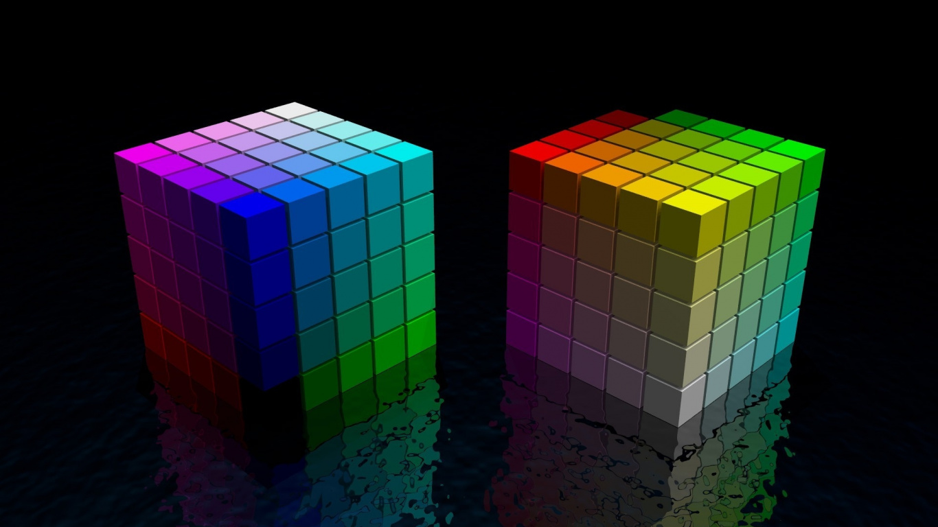 Cubo de 3 x 3 Rubiks. Wallpaper in 1366x768 Resolution
