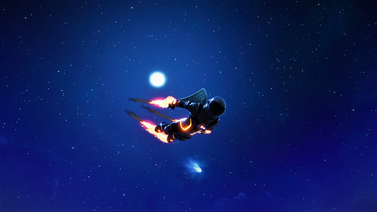 Fortnite, 气氛, 极限运动, 空间, 翻杂技 壁纸 1280x720 允许