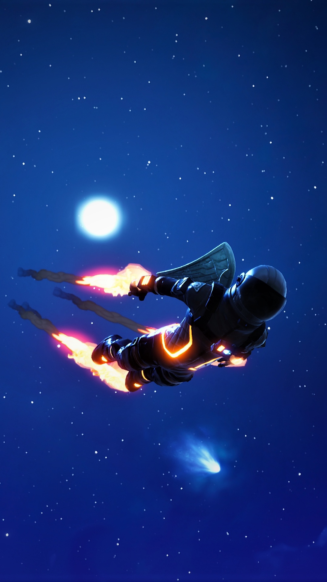 Fortnite, Atmosphäre, Extremsportart, Raum, Flip-Akrobatik. Wallpaper in 1080x1920 Resolution