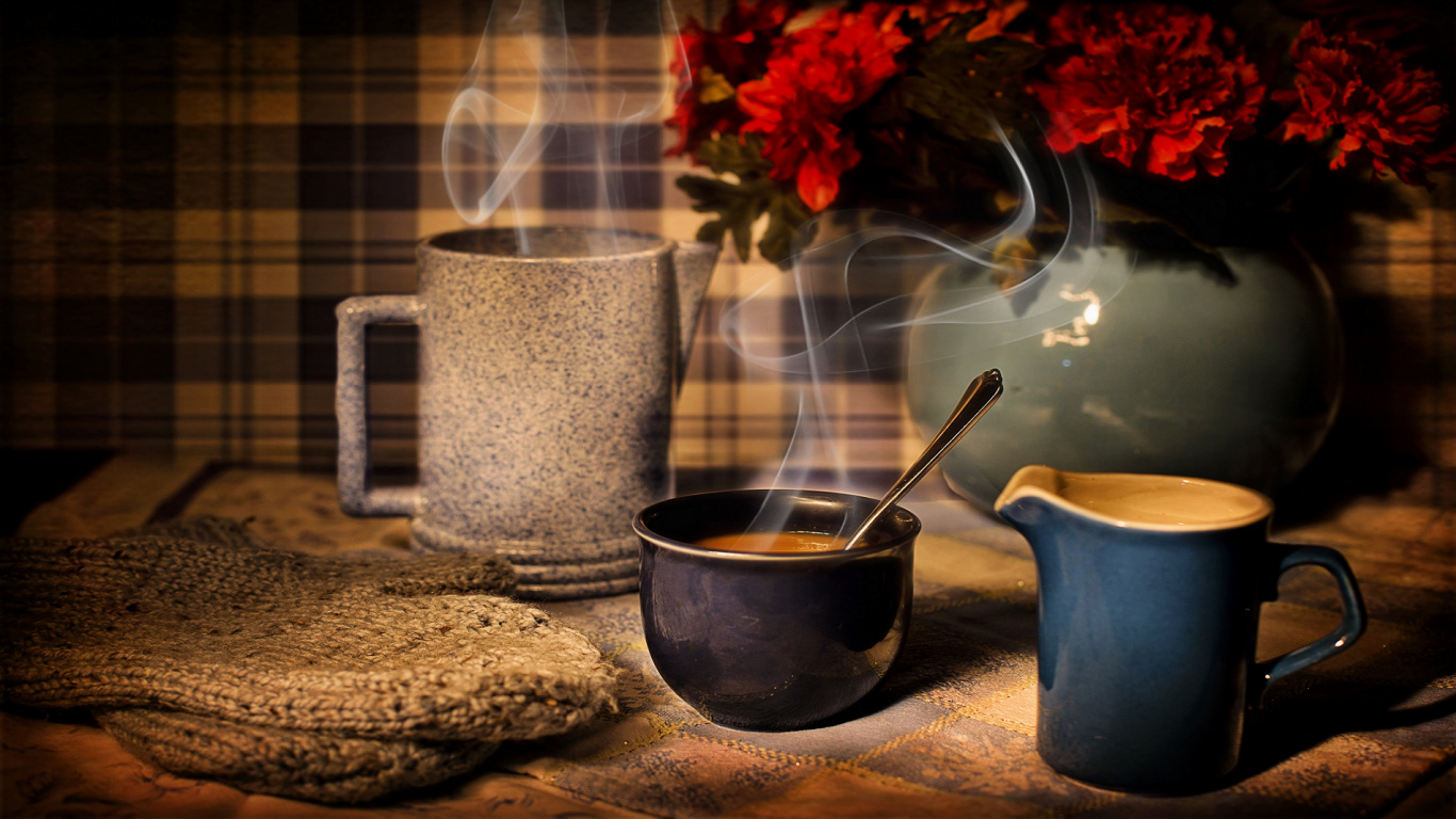 Café D'hiver, Tasse à Café, Thé, Vaisselle, Table. Wallpaper in 1366x768 Resolution