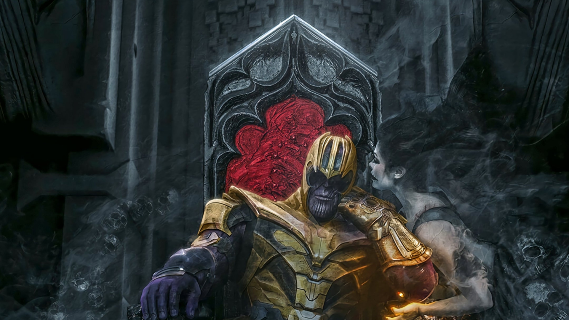 Thanos, Spider-man, Supervillain, Marvel Comics, Méchant. Wallpaper in 1920x1080 Resolution