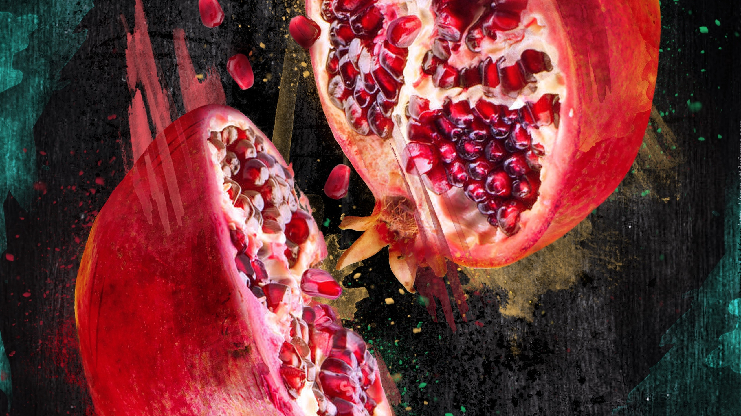 Still Life, Art, Plant, Petal, Paint. Wallpaper in 2560x1440 Resolution