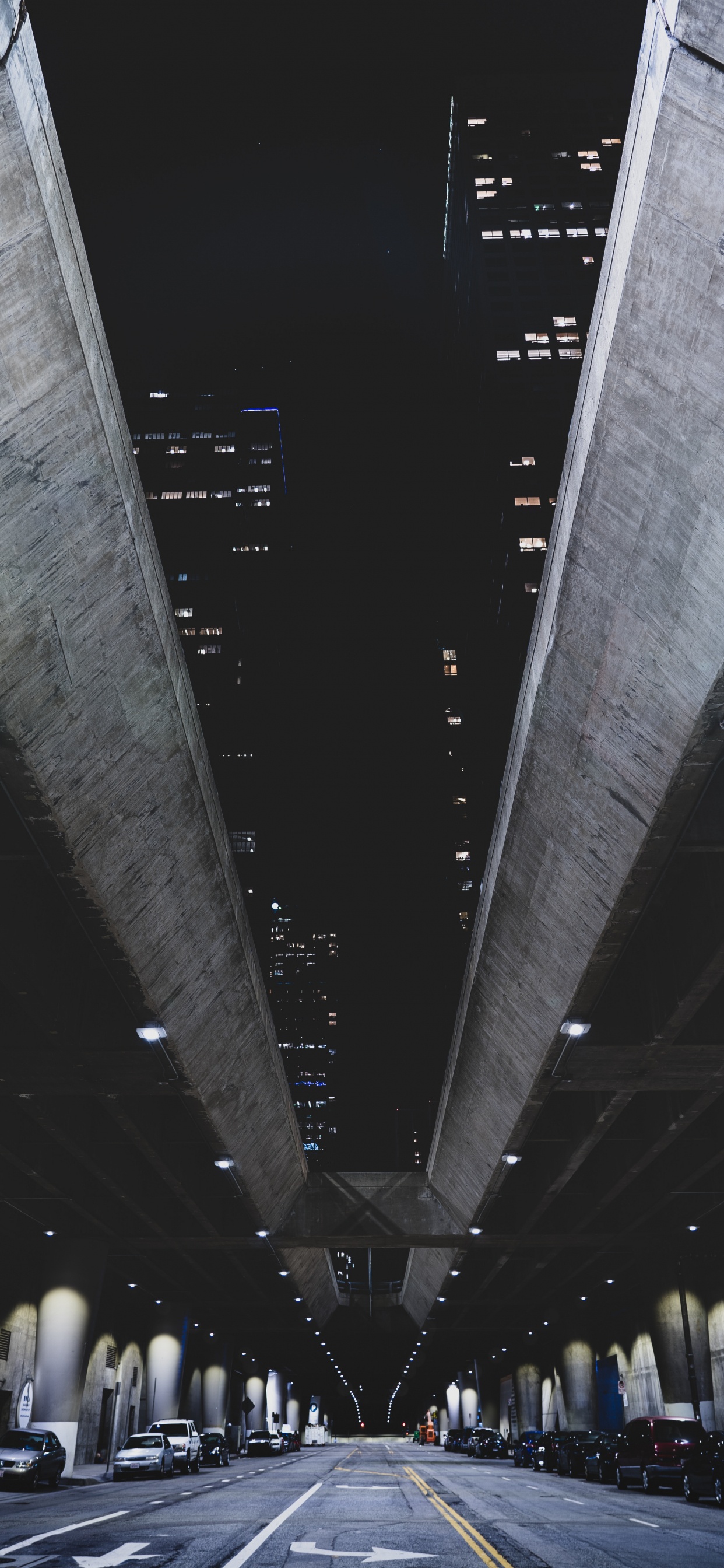 洛杉矶, 建筑, 基础设施, 城市, 对称 壁纸 1242x2688 允许