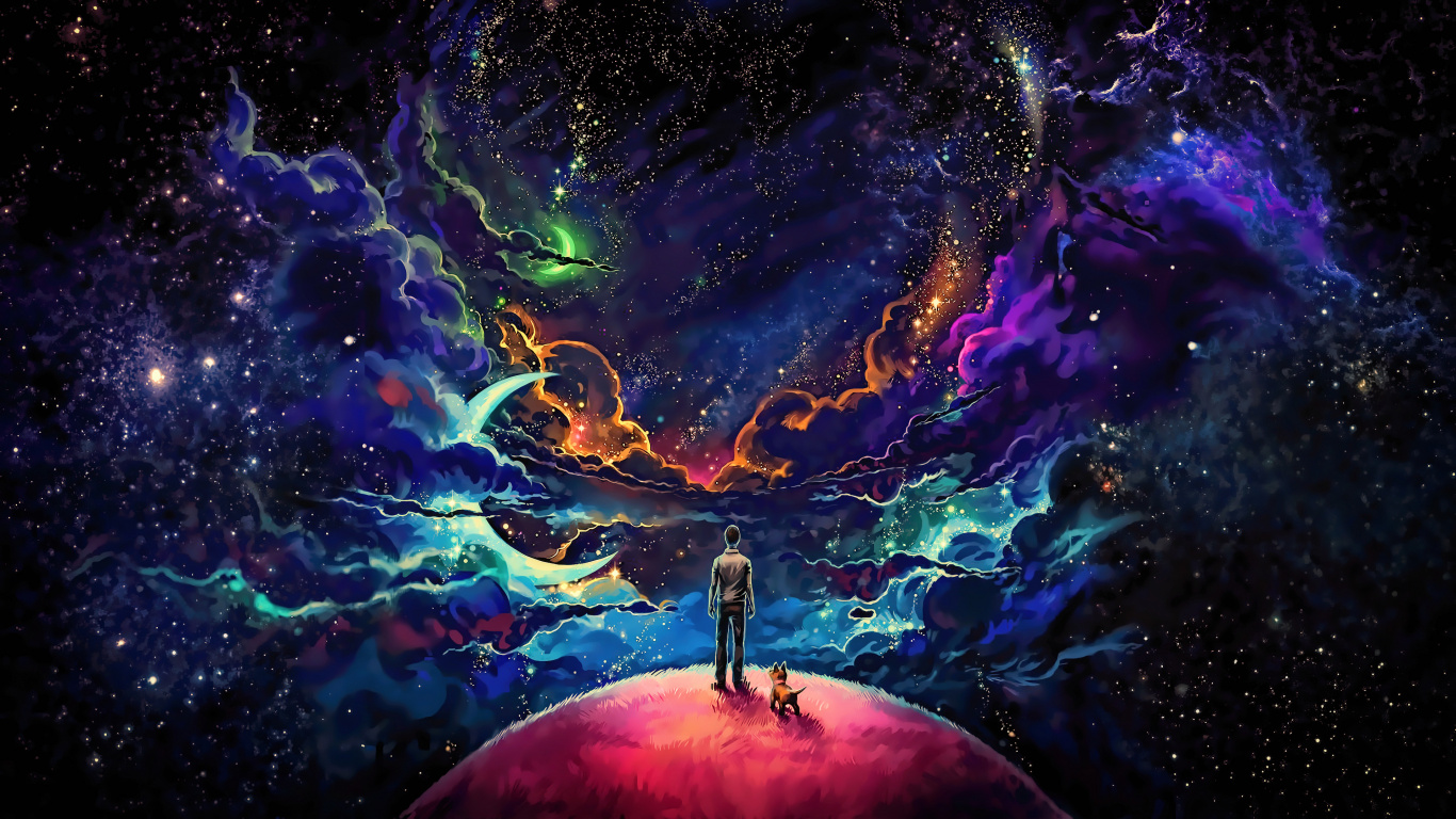 数码艺术, 宇宙, 艺术, 艺术作品, 性质 壁纸 1366x768 允许