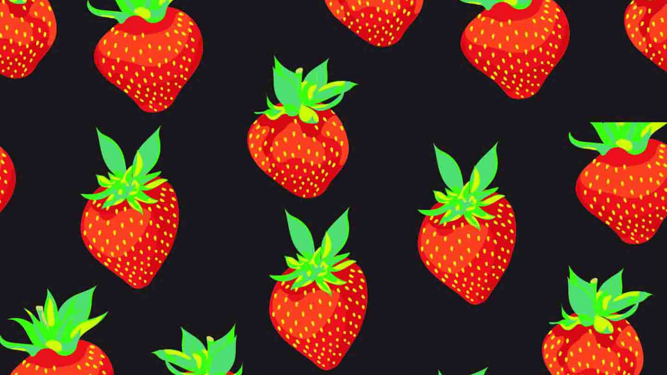Strawberry, Biology, Science, Green, Fruit. Wallpaper in 1366x768 Resolution