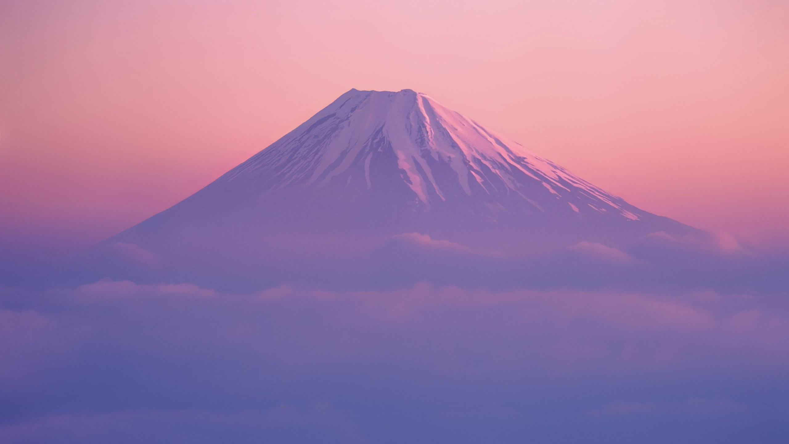 富士山, 成层, 余辉, 日落, 性质 壁纸 2560x1440 允许