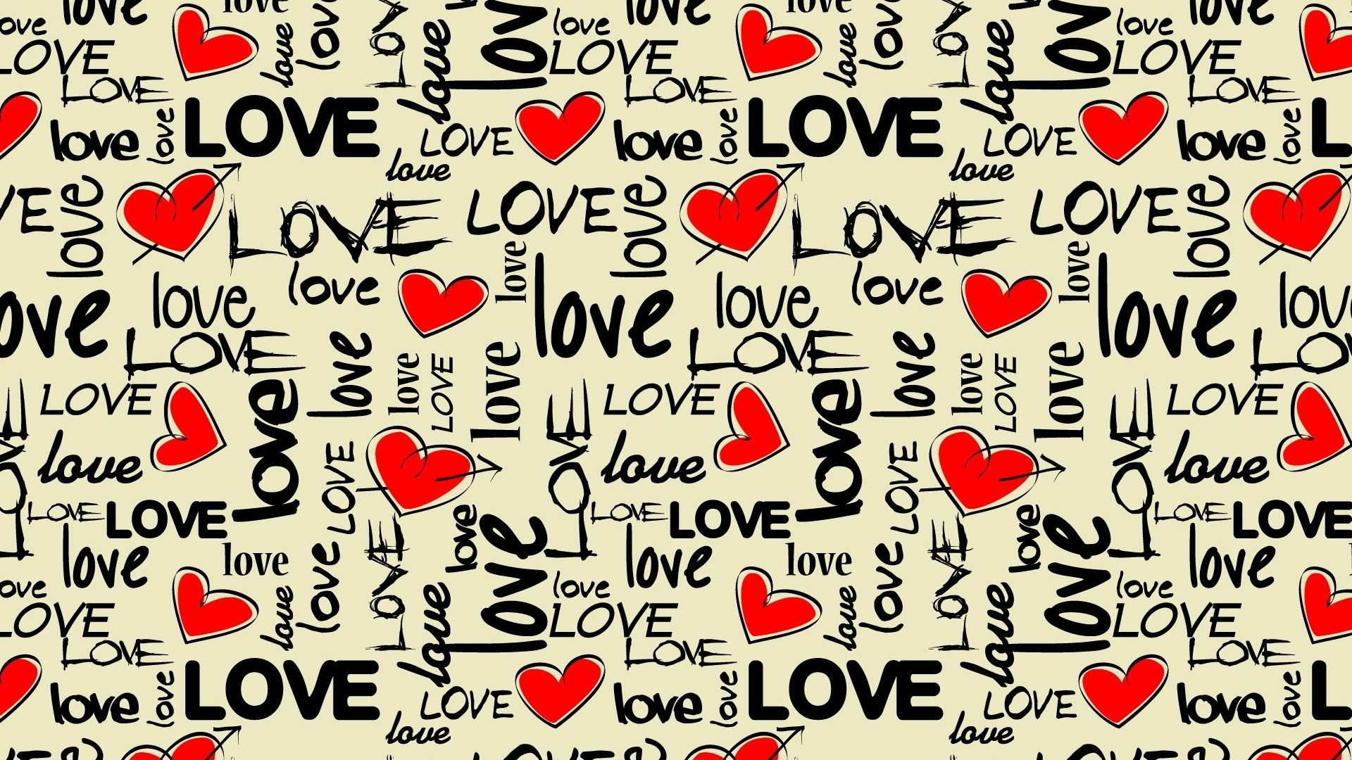 Heart, Text, Pattern, Design, Love. Wallpaper in 1920x1080 Resolution