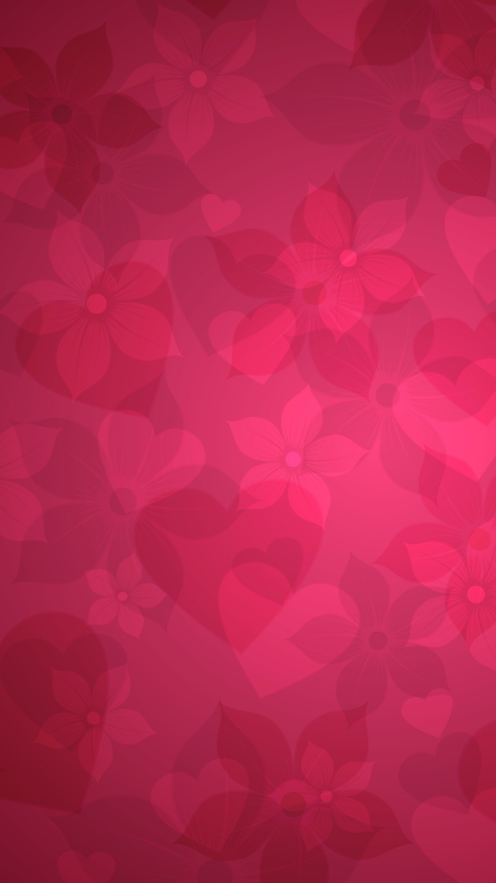 Ilustración de Corazón Rojo y Blanco. Wallpaper in 720x1280 Resolution