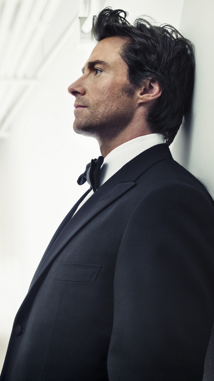 Hugh Jackman, Traje, Ropa Formal, Tuxedo, Blazer. Wallpaper in 720x1280 Resolution