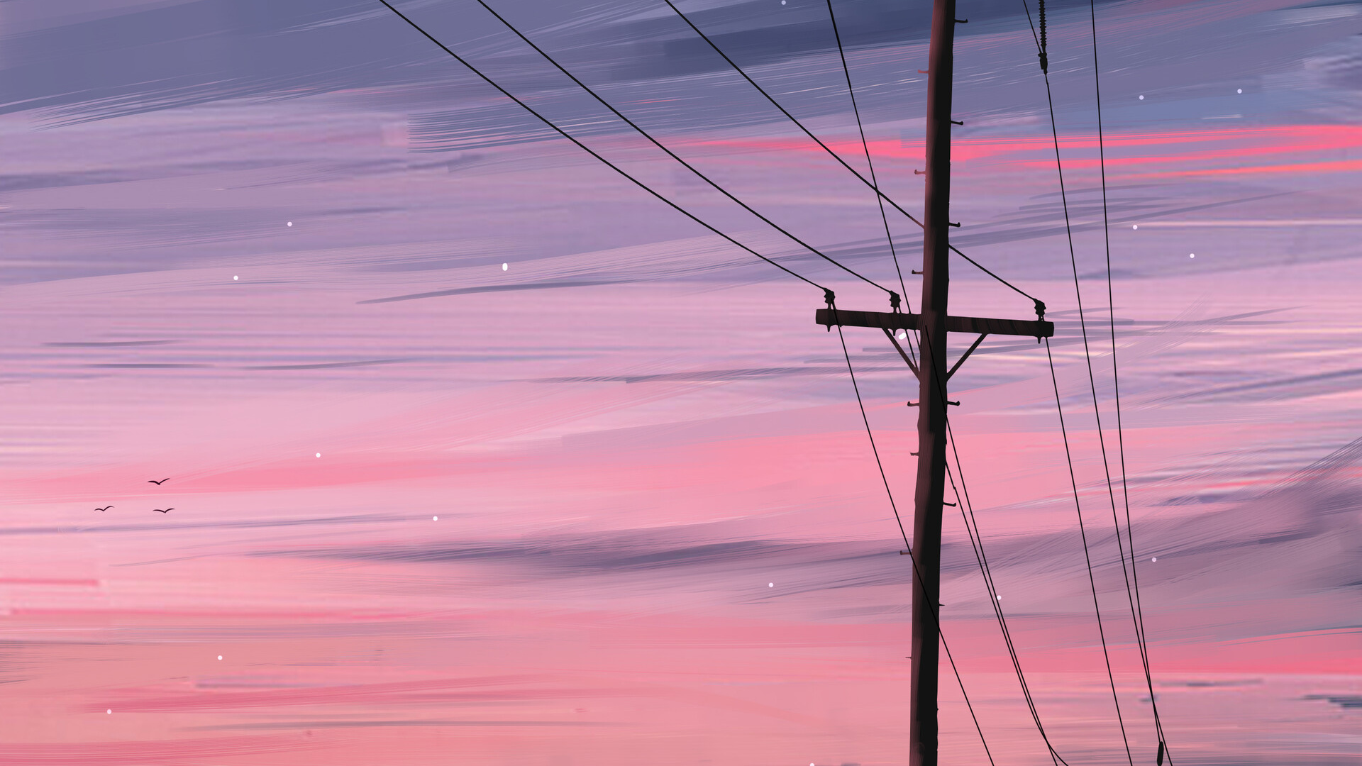 Brown Wooden Electric Post Under Cloudy Sky During Daytime. Wallpaper in 1920x1080 Resolution