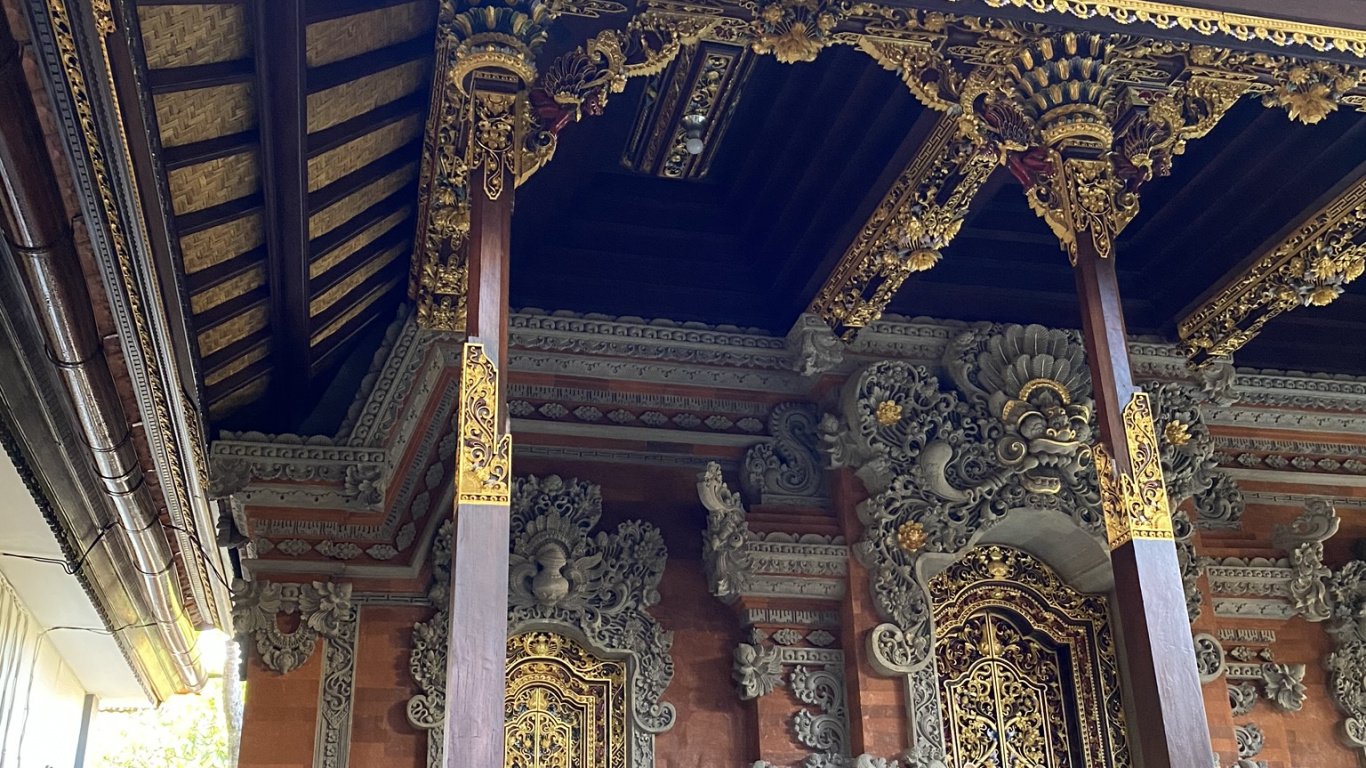 Bali, Column, Carving, Art, Temple. Wallpaper in 1366x768 Resolution