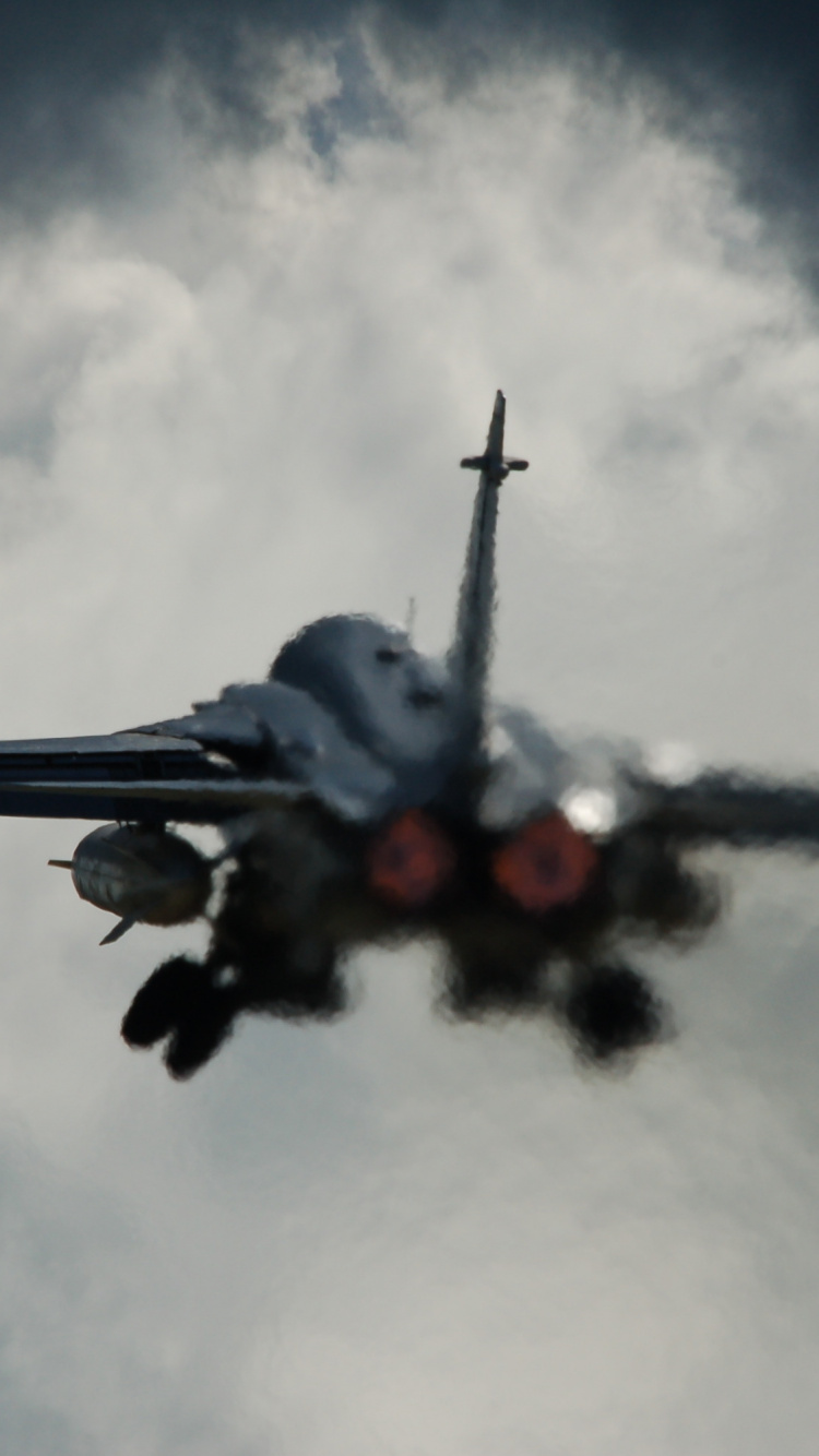 White and Blue Jet Plane Flying in The Sky. Wallpaper in 750x1334 Resolution