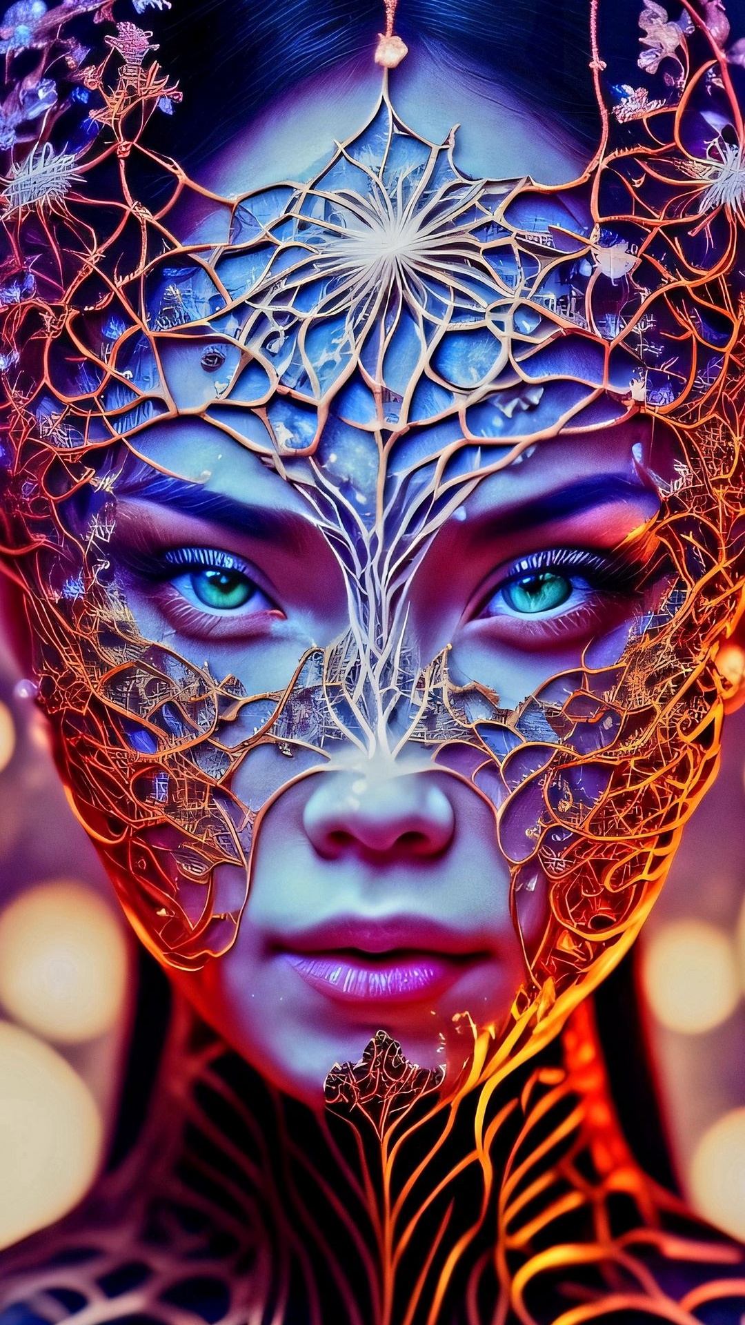 Arte Fractal, Arte, Organo, Morado, Simetría. Wallpaper in 1080x1920 Resolution