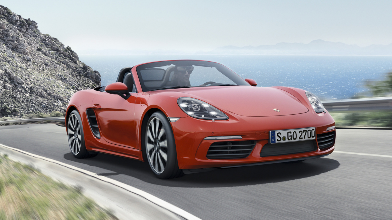 Red Ferrari 458 Italia on Road. Wallpaper in 1366x768 Resolution