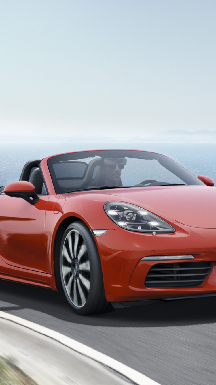 Red Ferrari 458 Italia on Road. Wallpaper in 750x1334 Resolution