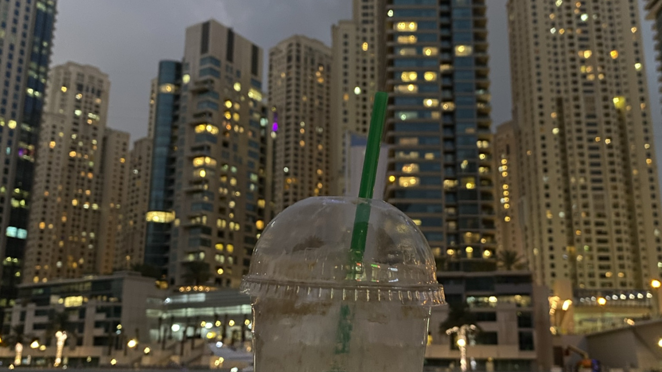 Starbucks New Logo 2011, Tower Block, Metropolis, Urban Area, Cityscape. Wallpaper in 1366x768 Resolution