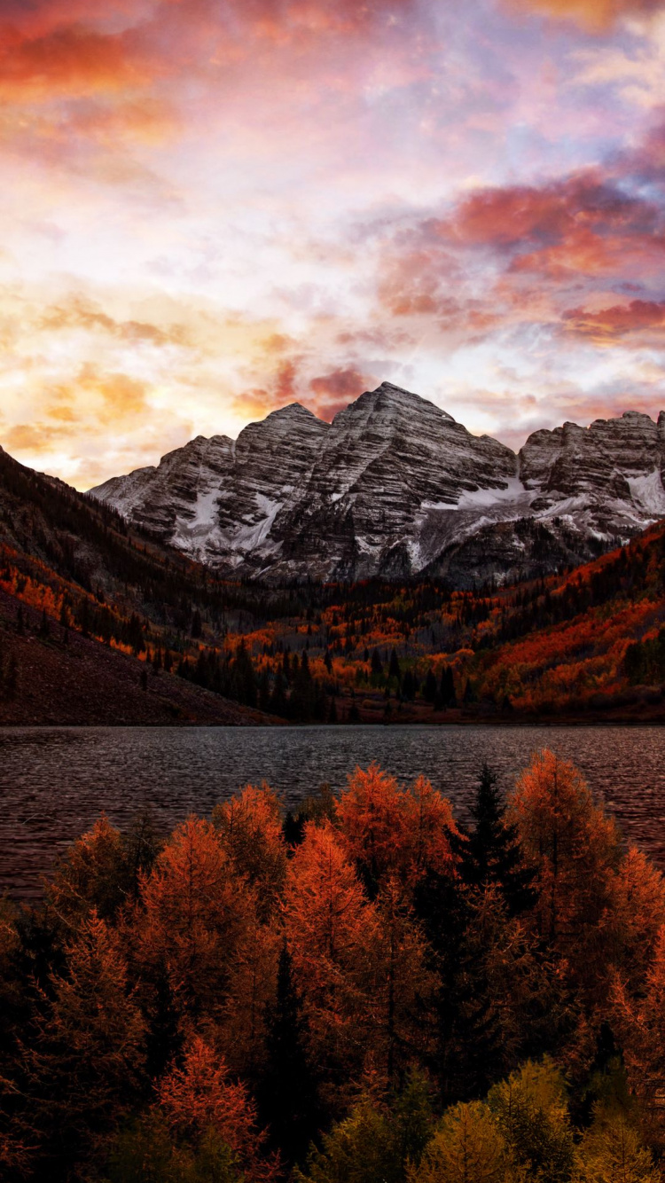 Nature, Tree, Cloud, Mountain, Natural Landscape. Wallpaper in 750x1334 Resolution