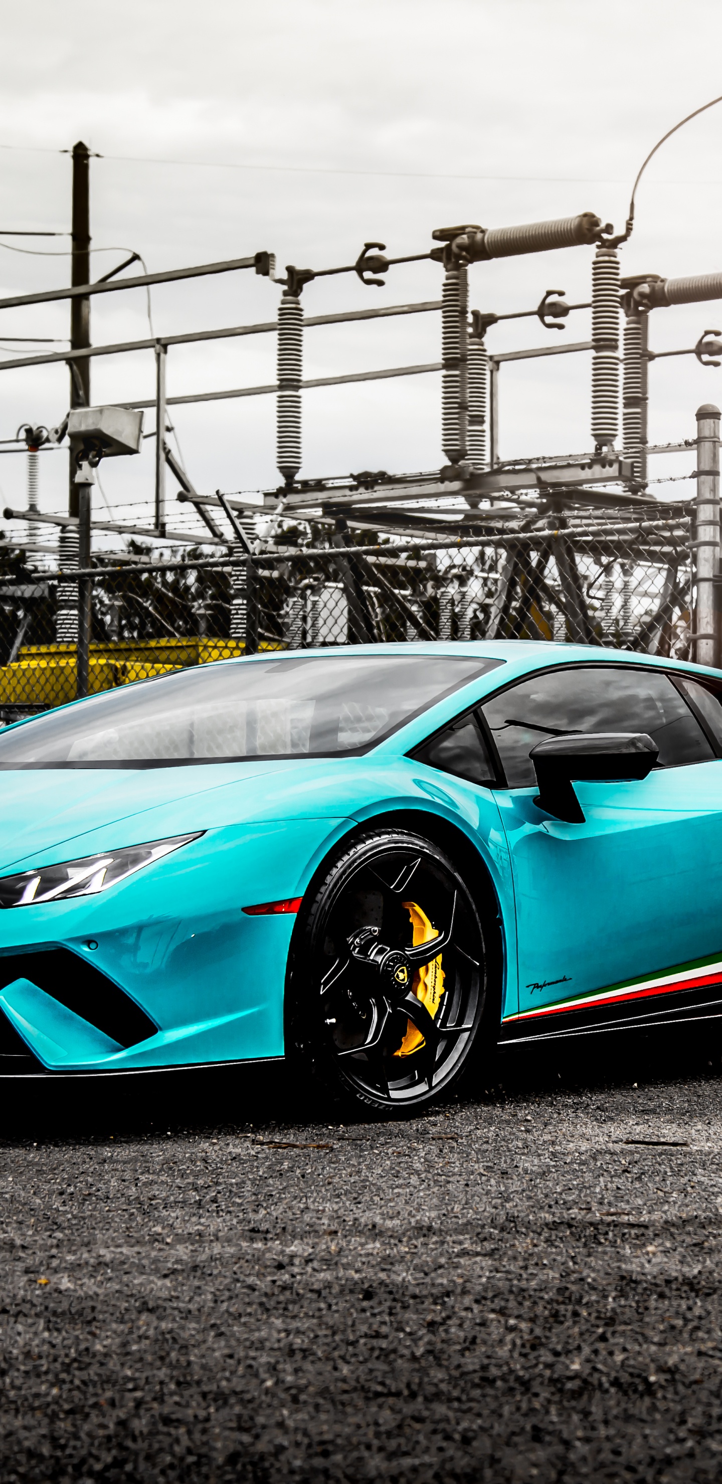 Red Ferrari 458 Italia Parked Near Gray Metal Fence During Daytime. Wallpaper in 1440x2960 Resolution