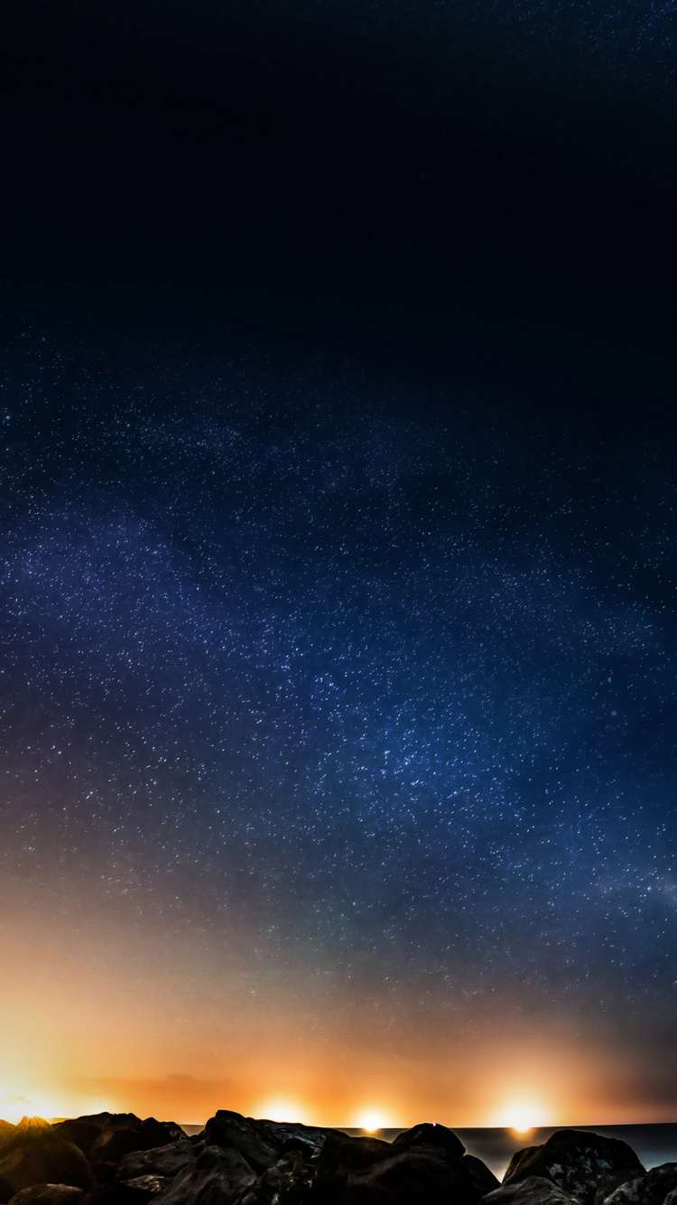 Smartphone, Android, Blue, Atmosphere, Horizon. Wallpaper in 750x1334 Resolution