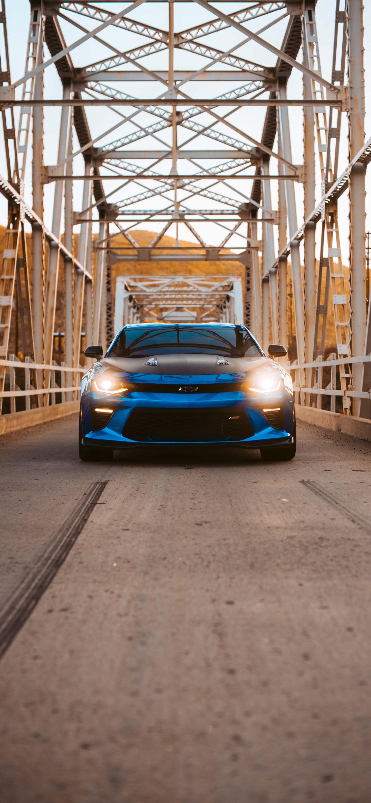 Blue Ferrari Car on Road During Daytime. Wallpaper in 1242x2688 Resolution