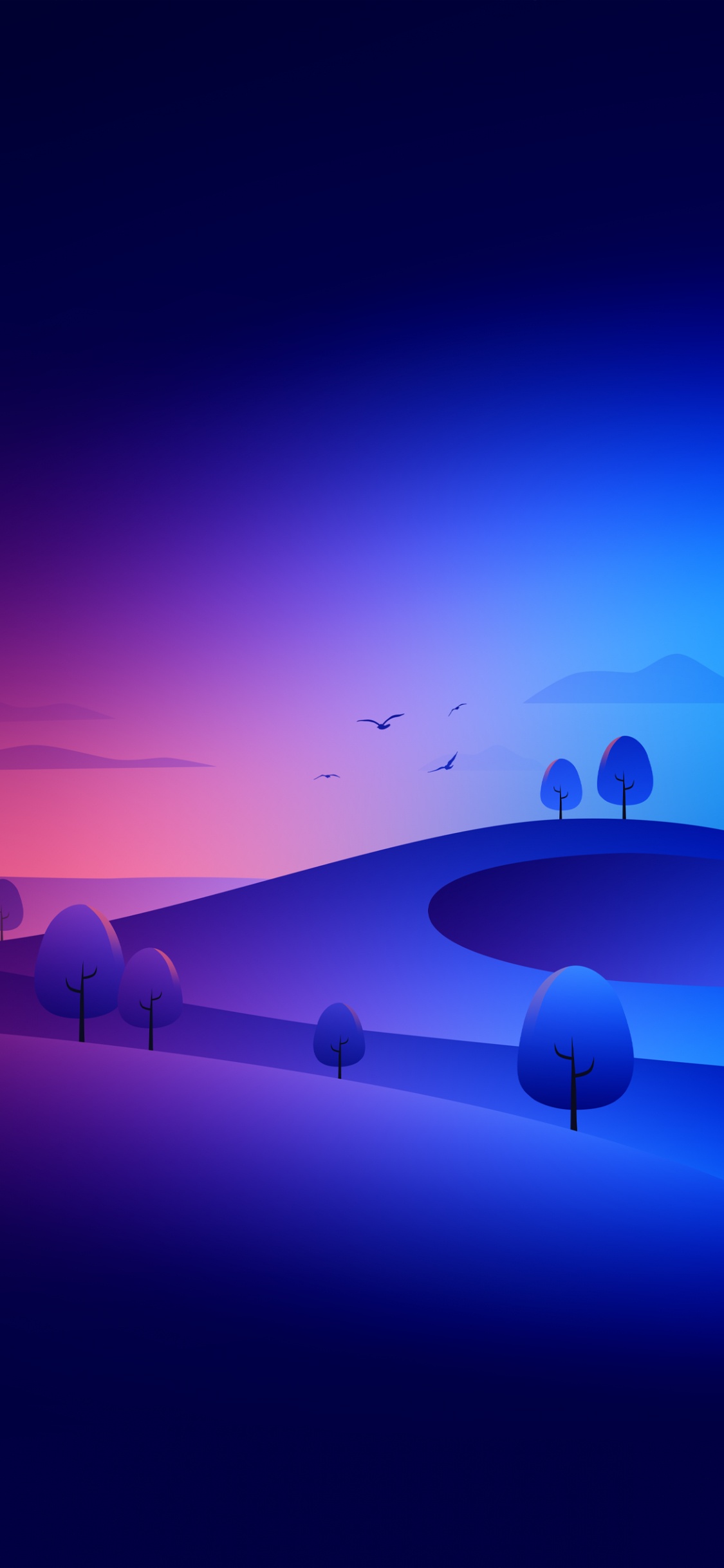 Ambiente, Azure, Morado, Atardecer, Violeta. Wallpaper in 1125x2436 Resolution
