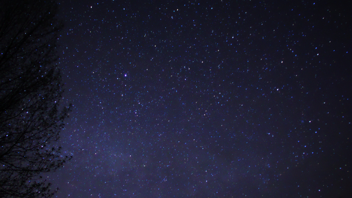 Ciel Étoilé Au-dessus de la Nuit Étoilée. Wallpaper in 1366x768 Resolution