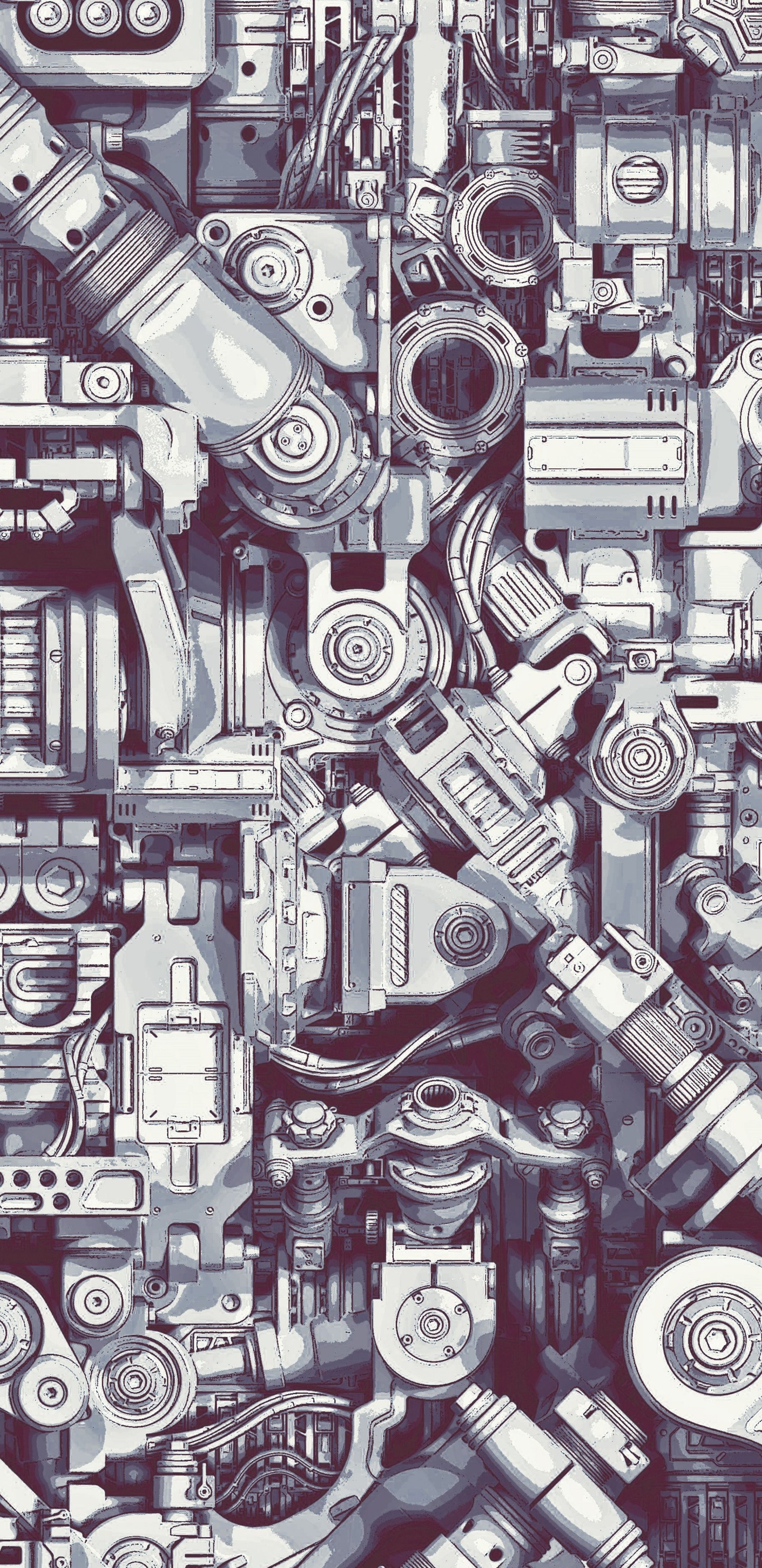 Mechanische Teile, Mechanismus, Architektur, Kunst, Städtebau. Wallpaper in 1440x2960 Resolution