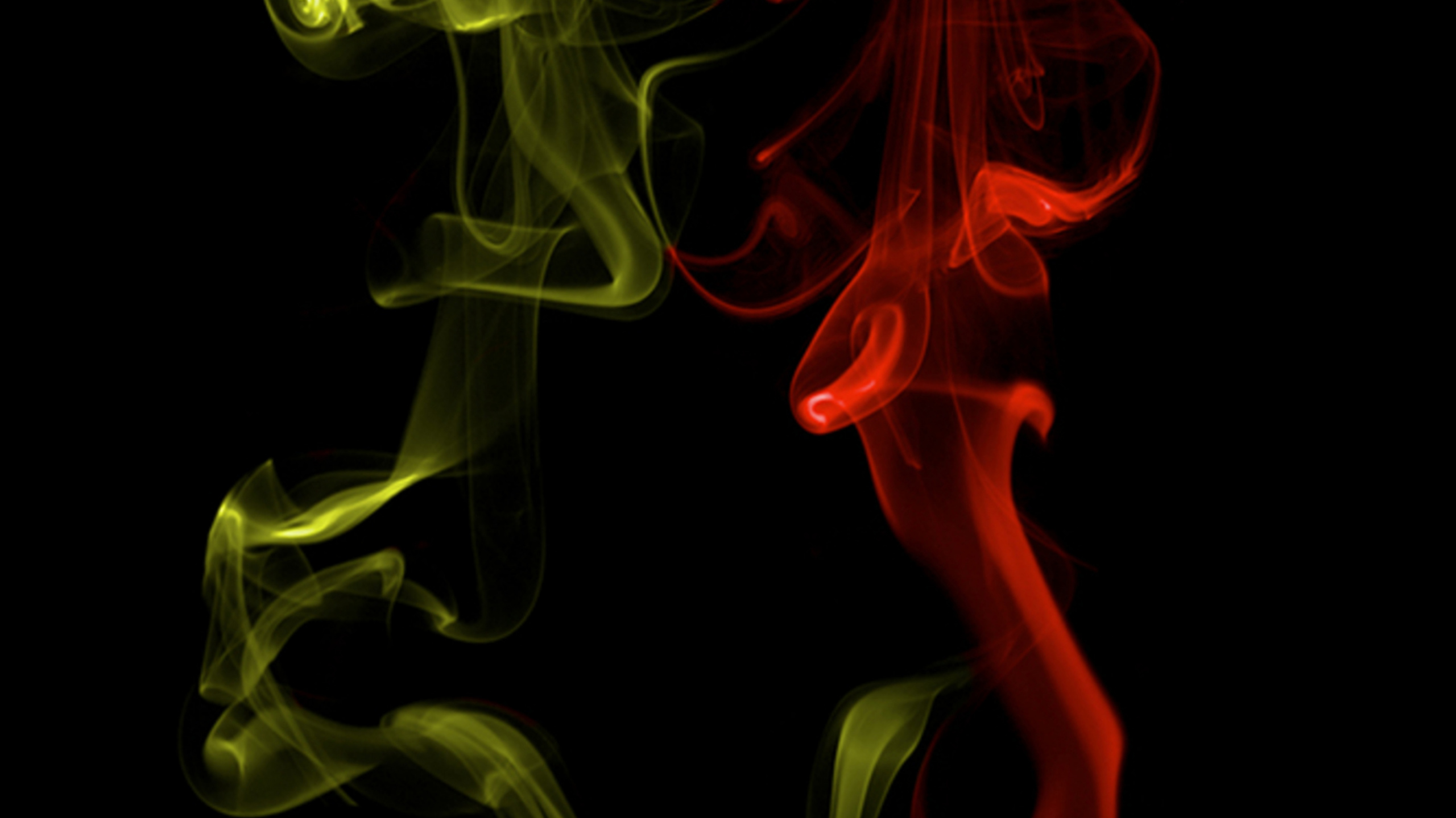 Illustration de Fumée Verte et Rouge. Wallpaper in 2560x1440 Resolution