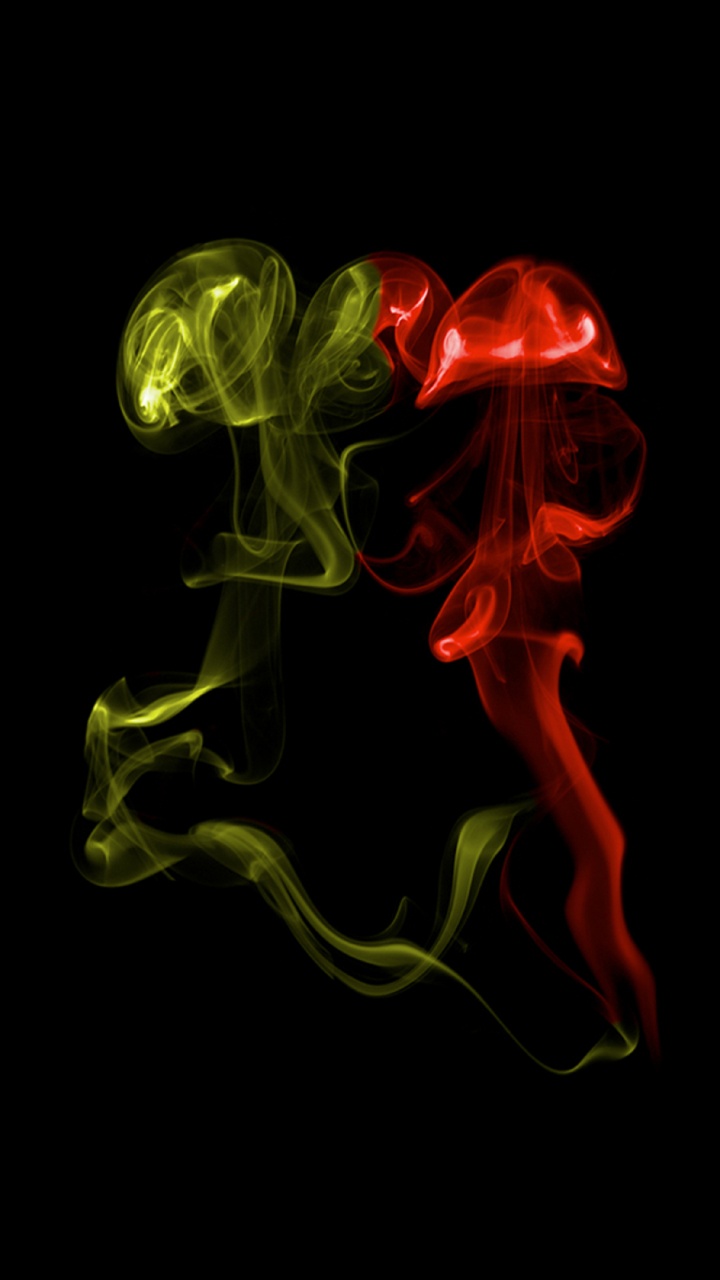 Illustration de Fumée Verte et Rouge. Wallpaper in 720x1280 Resolution
