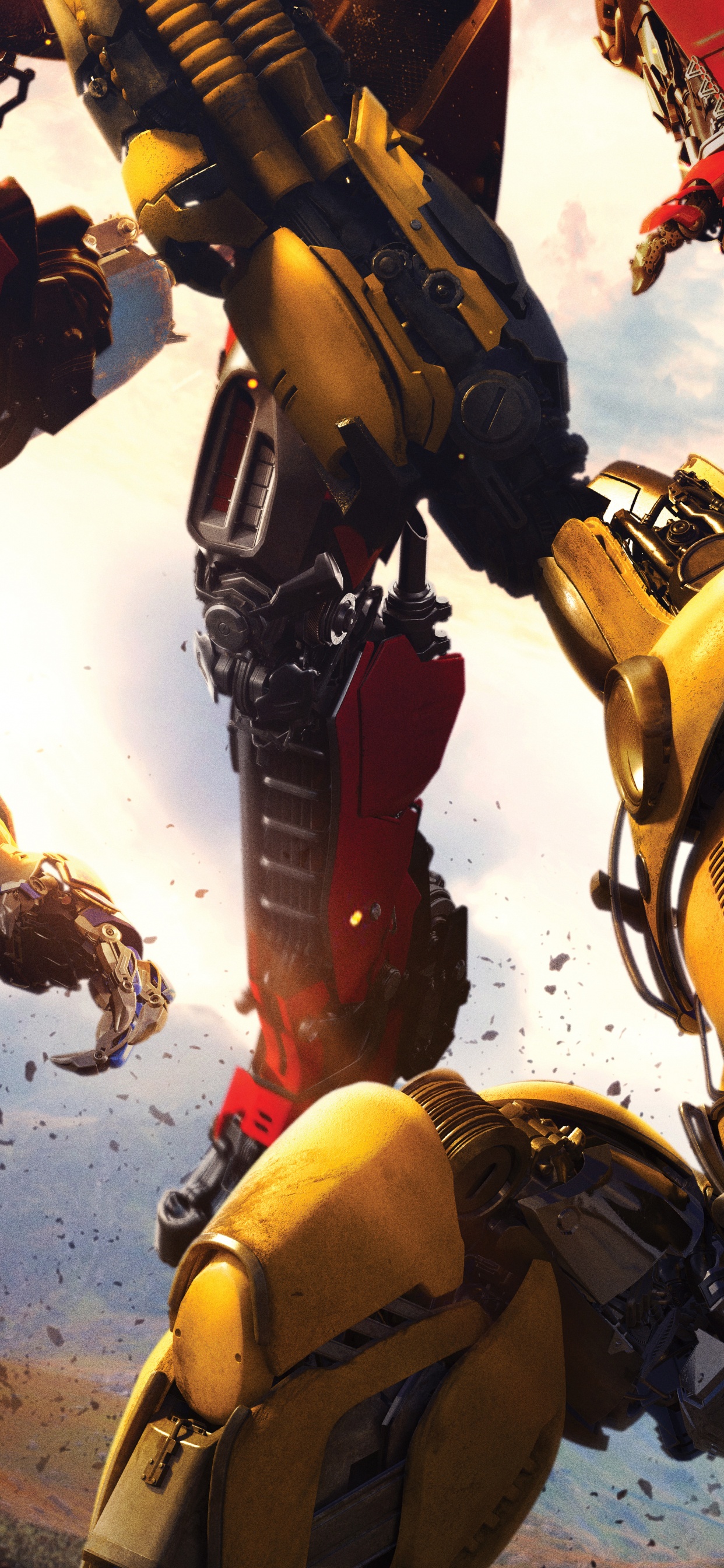 Robot, Bumblebee, Cartel de la Película de Abejorro, Charlie Watson, Optimus Prime. Wallpaper in 1242x2688 Resolution